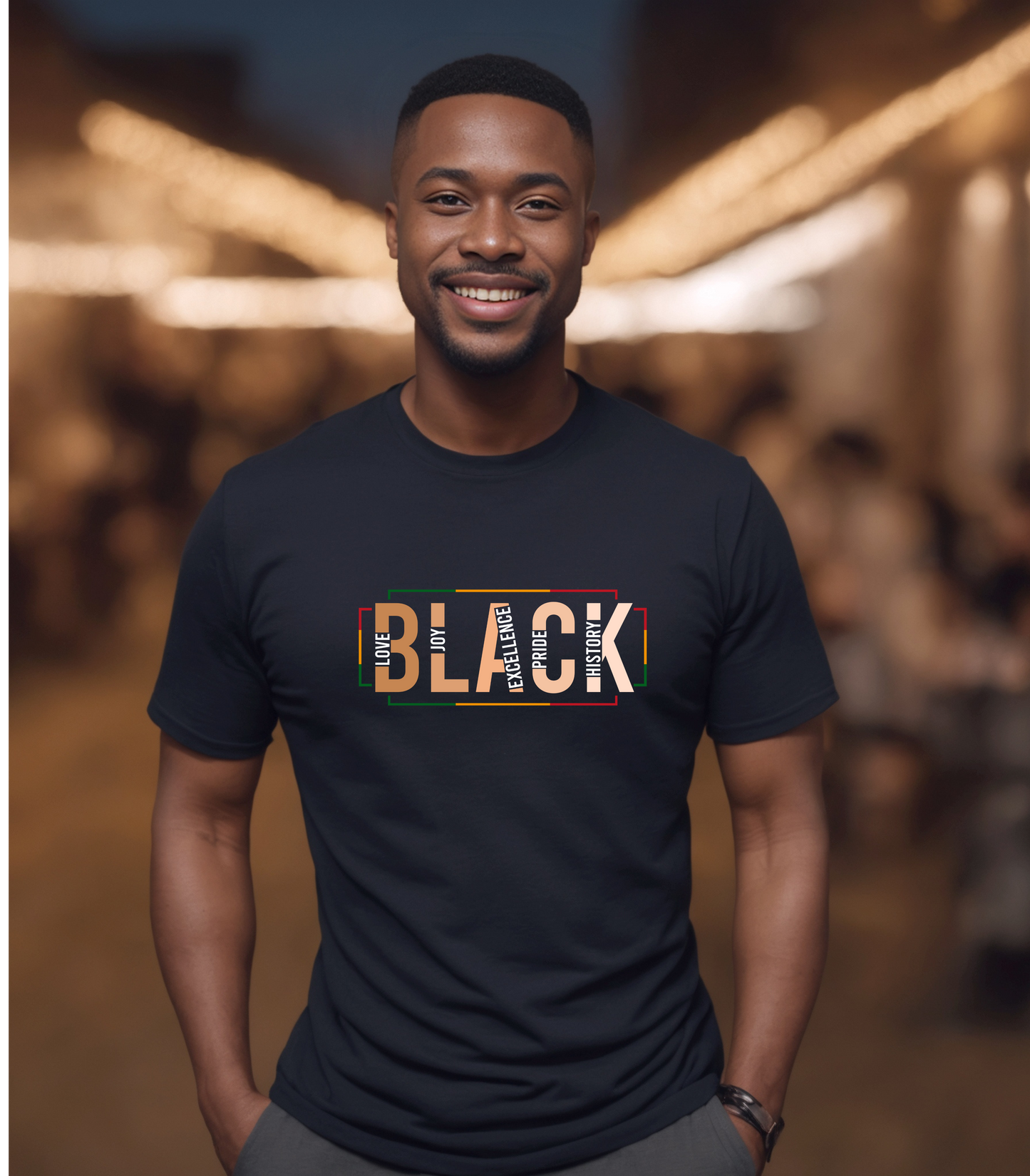 Black Love Joy Excellence History T-Shirt, African American Pride Tee Shirt, Unisex Softstyle Tee, Cultural Heritage Gift, Inspirational