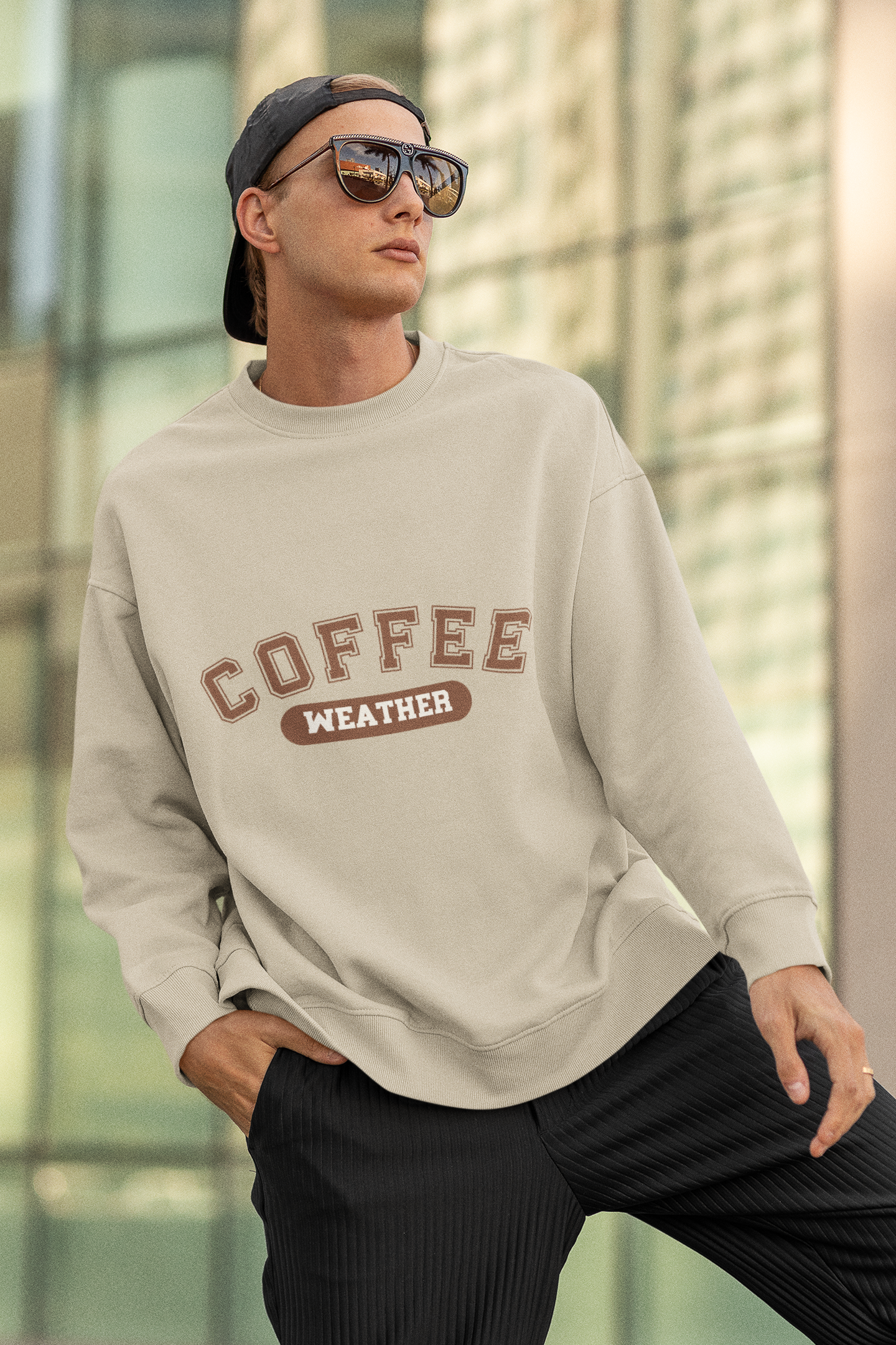 Coffee Weather Sweatshirt, Cozy Winter Jumper, Warm Fall Pullover, Gift for Coffee Lovers, Hygge Clothing, Comfy Sweater