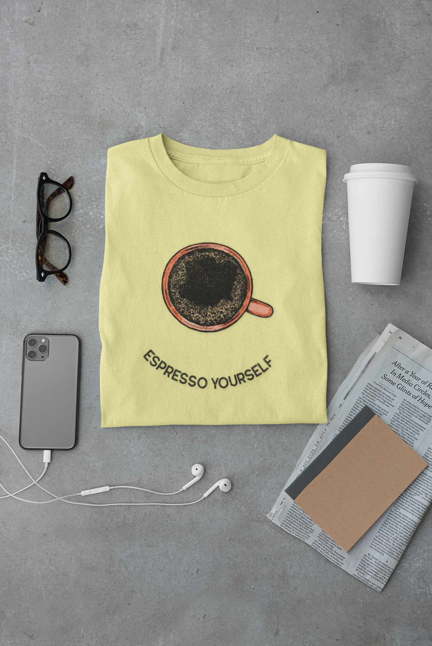 Espresso Yourself Unisex Softstyle T-Shirt, Coffee Lover Tee, Funny Coffee Shirt, Gift for Coffee Drinkers, Coffee Obsessed Apparel