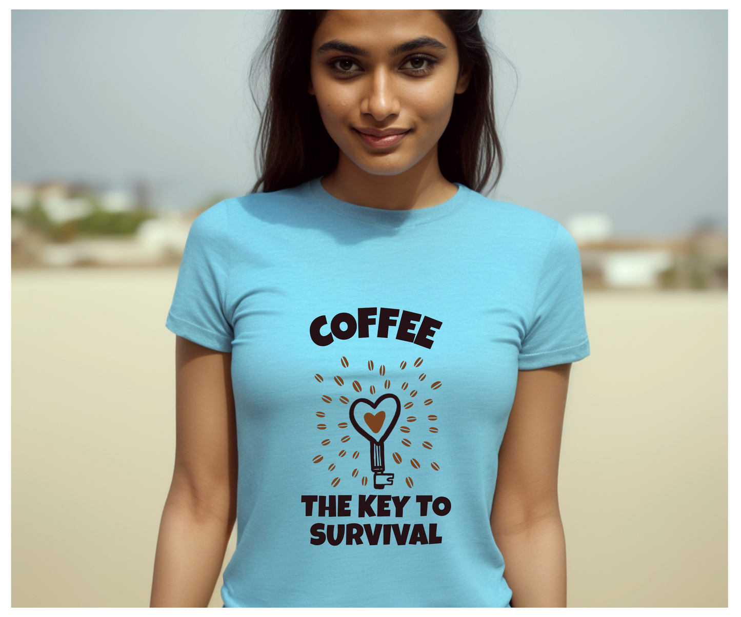 Coffee the Key to Survival Unisex Softstyle T-Shirt, Coffee Lover Tee, Funny Coffee Shirt, Gift for Coffee Drinkers, Coffee Obsessed Apparel