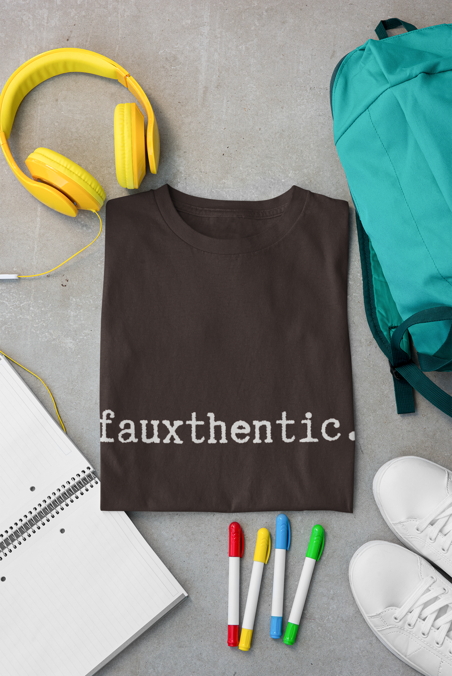 Fauxthentic Unisex T-Shirt, Minimalist Play on Words, Funny Tee, Softstyle Shirt, Gift for Him or Her, Casual Top