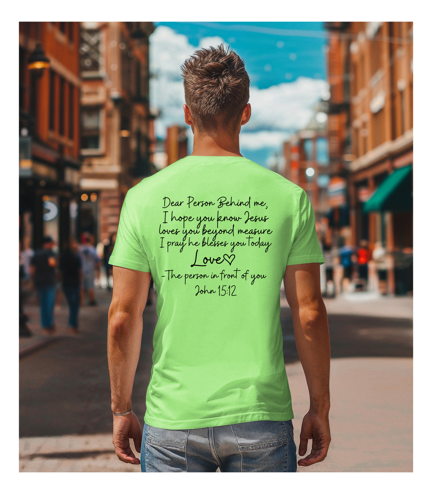 Christian Unisex T-Shirt, Inspirational Jesus Tee, Religious Graphic Tee, Comfortable Softstyle Top, Christian Gift, Printed Front and Back