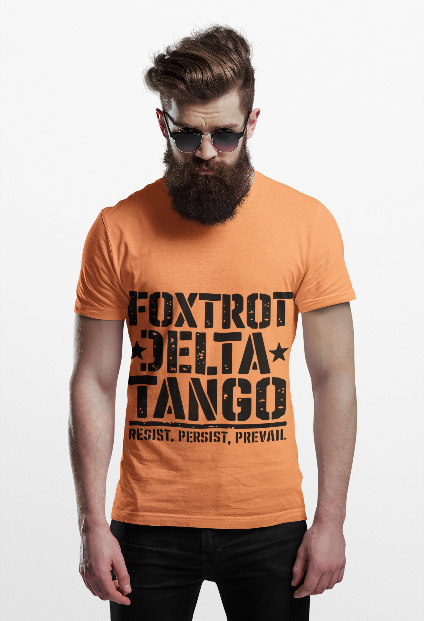 Foxtrot Delta Tango Resist, Persist, Prevail Unisex Softstyle T-Shirt, Activist Tee, Protest Shirt, Political Apparel, Activism Clothing,