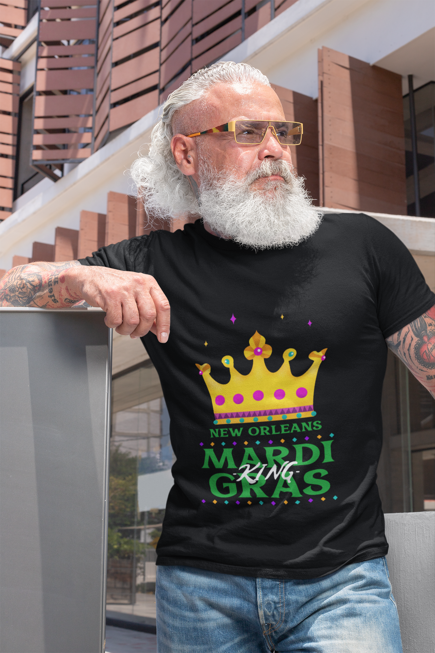 New Orlens Mardi Gras King Unisex Softstyle T-Shirt, Party Shirt, Fat Tuesday shirt