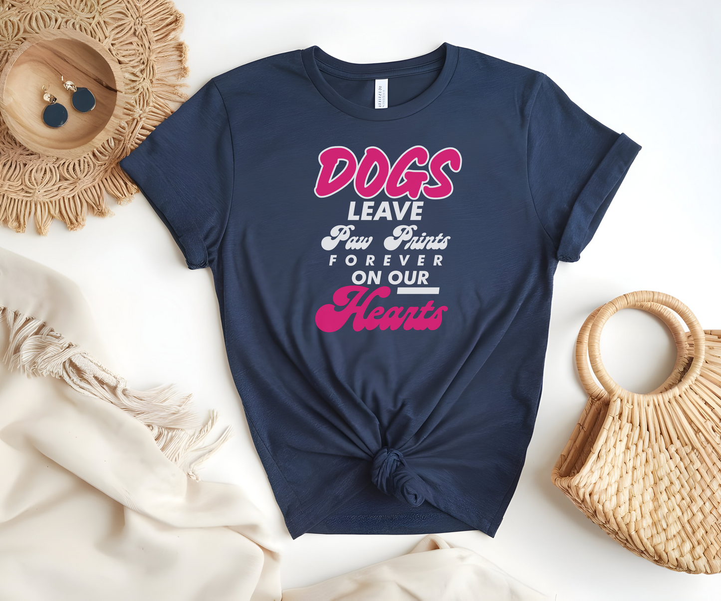 Dog Lover Unisex Softstyle T-Shirt, Dogs Leave Paw Prints, Pet Owner Tee, Animal Lover Gift, Cute Puppy Shirt