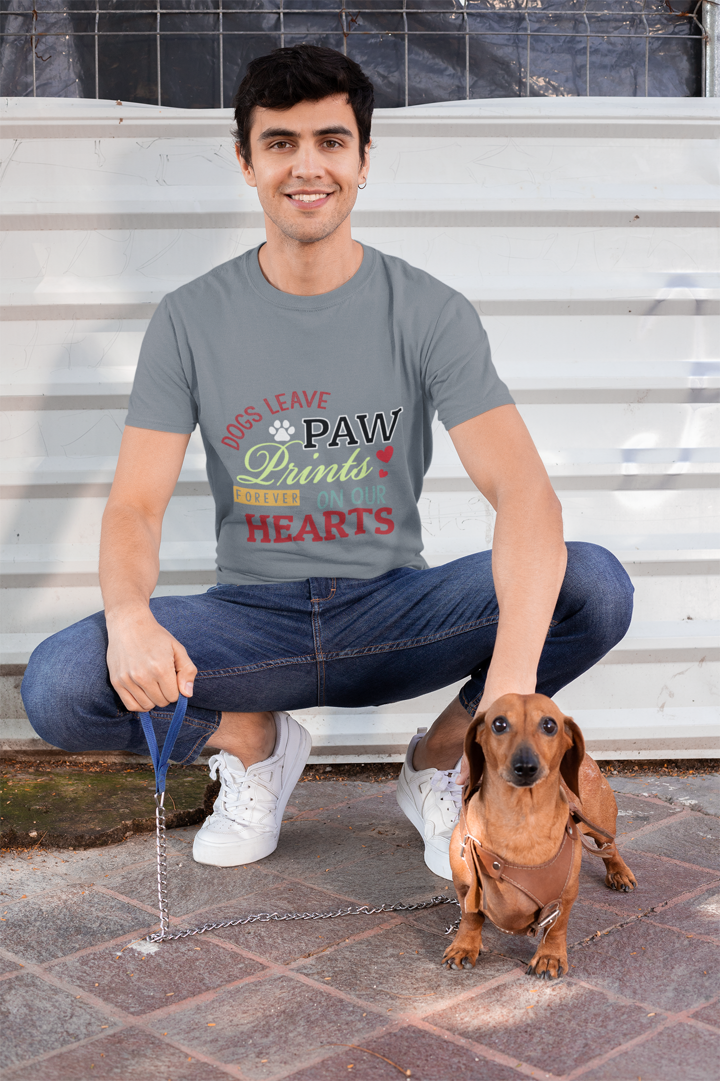 Dog Lover Unisex Softstyle T-Shirt, Dogs Leave Paw Prints, Pet Owner Tee, Animal Lover Gift, Cute Puppy Shirt