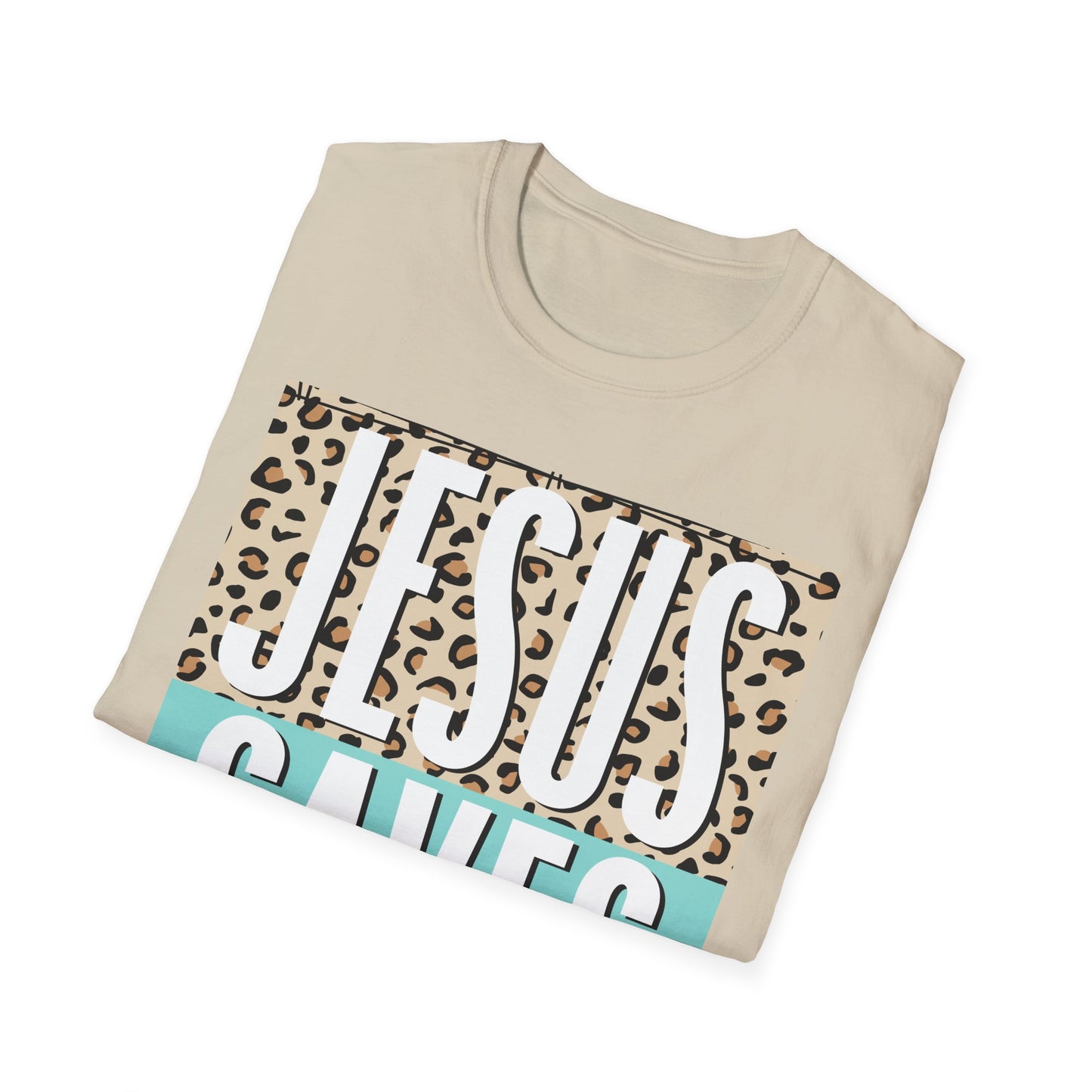 Religious Jesus Saves Unisex Softstyle T-Shirt, Christian Faith Tee, Church Gift, Inspirational Shirt, Religious Apparel