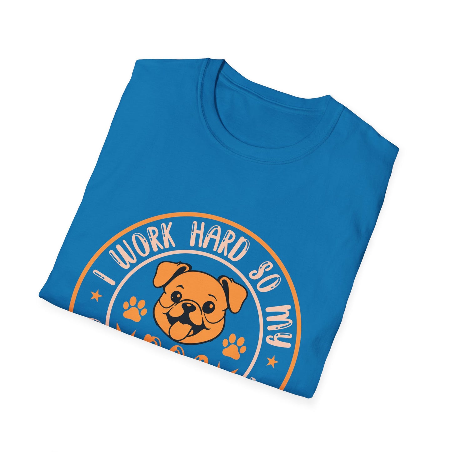 Dog Lover Unisex T-Shirt, Funny Work Hard Dog Mom Dad Tee, Gift for Pet Owners, Softstyle Graphic Shirt, Animal Rescue Apparel