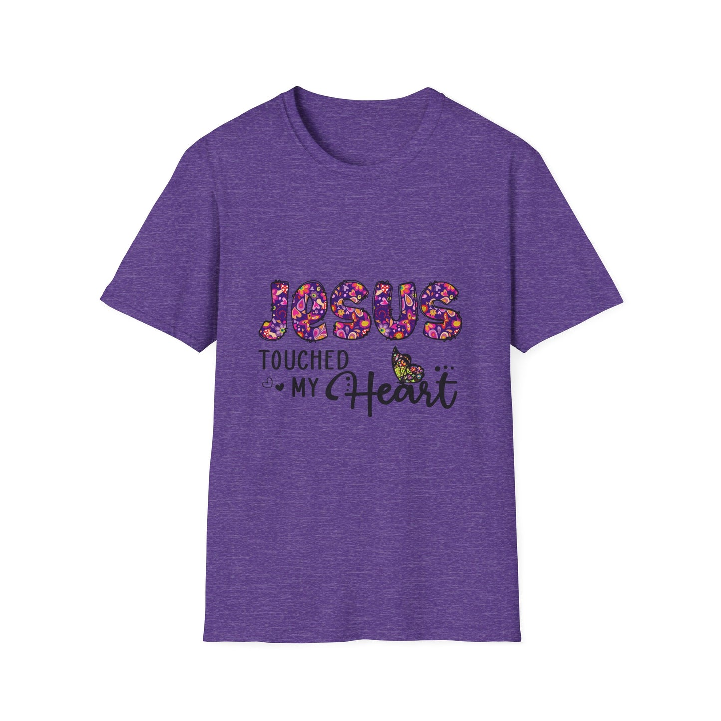 Jesus Touched My Heart Unisex T-Shirt, Spiritual Tee, Christian Gift, Inspirational Shirt, Faith Clothing