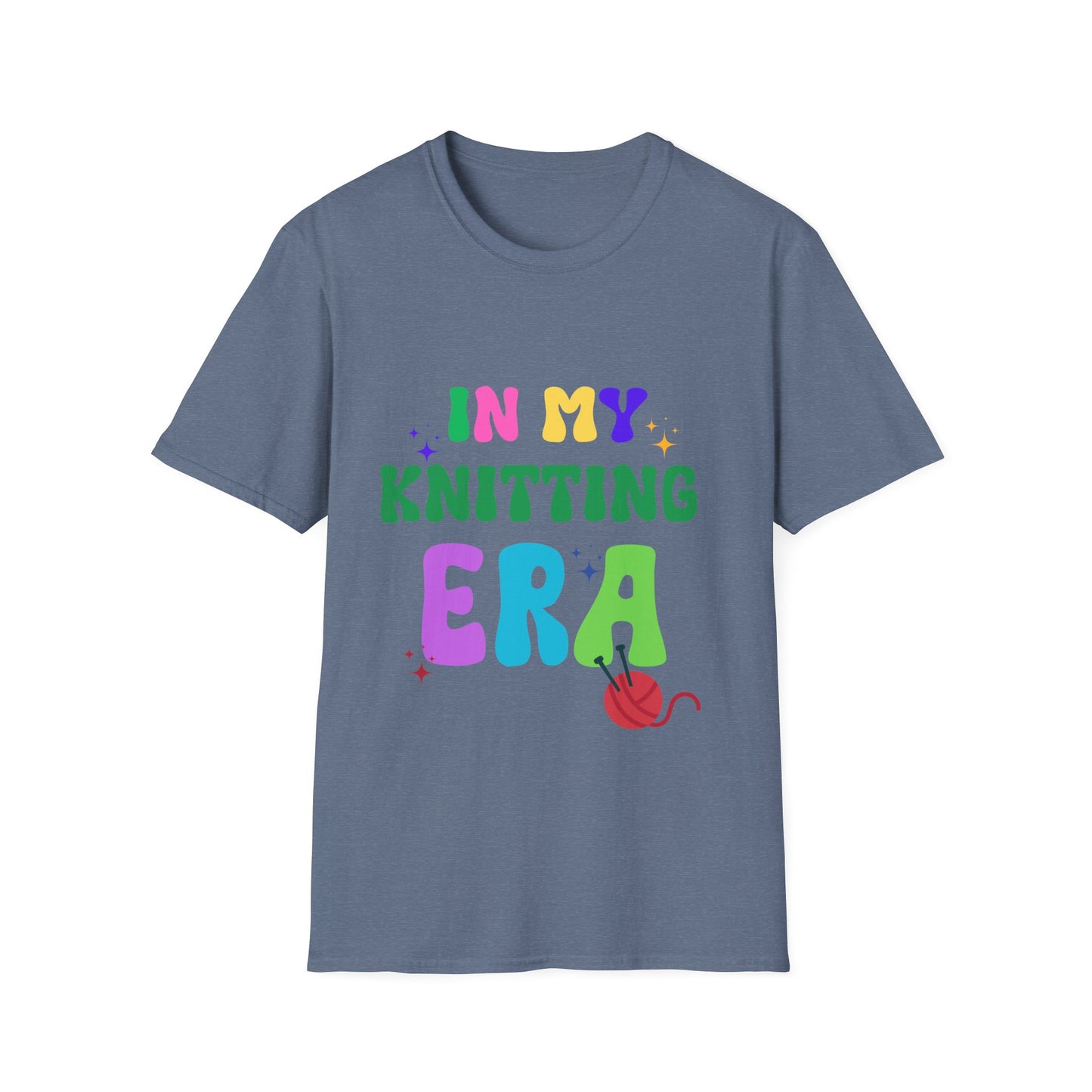 Knitting Era Unisex Softstyle T-Shirt, Knit Lover Gift Tee, Comfy Knitting Shirt, Knitter's Wardrobe Essential, Knitting Hobby Apparel