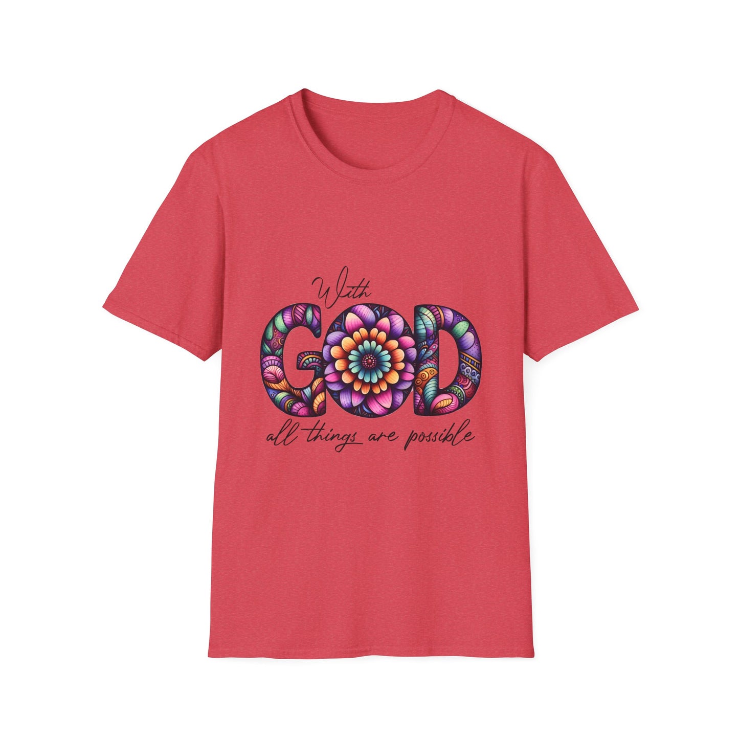 Christian Faith Inspirational Tee, Unisex Graphic Shirt, Religious Quote Apparel, Comfortable Cotton Blend Clothing, Positive Message Top