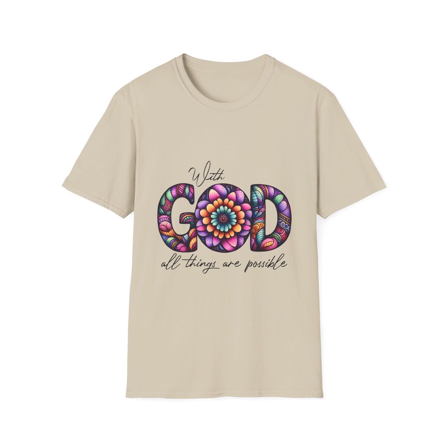 Christian Faith Inspirational Tee, Unisex Graphic Shirt, Religious Quote Apparel, Comfortable Cotton Blend Clothing, Positive Message Top