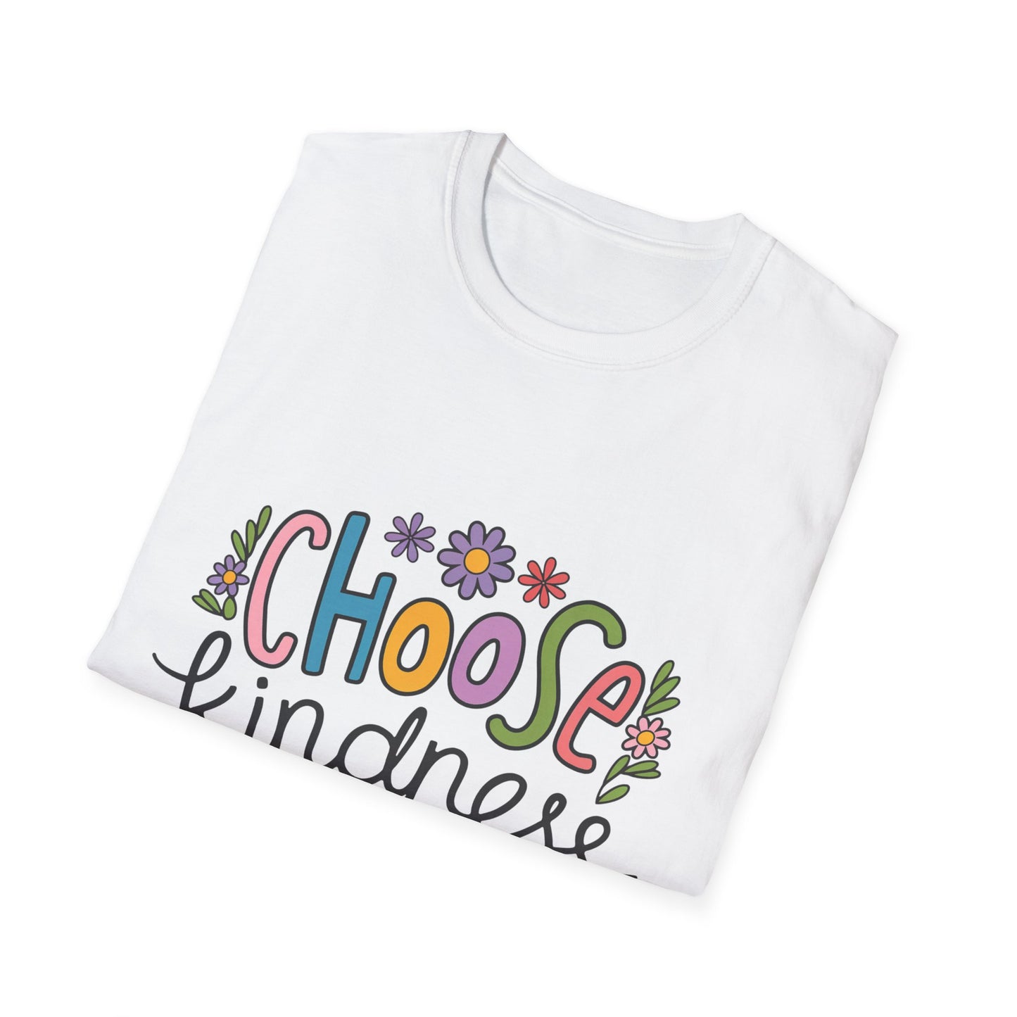 Choose Kindness Unisex Softstyle T-Shirt, Inspirational Tee, Positive Quote Shirt, Gift for Him or Her, Birthday Present