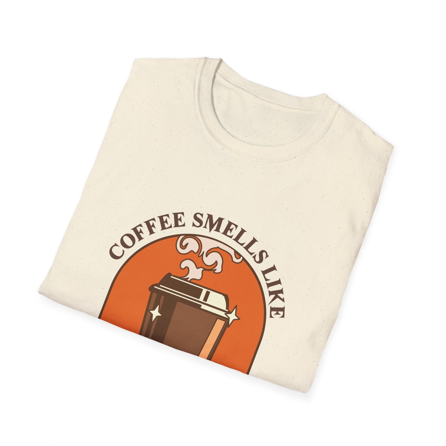 Coffee Smells like Magic Unisex Softstyle T-Shirt, Coffee Lover Tee, Funny Coffee Shirt, Gift for Coffee Drinkers, Coffee Obsessed Apparel