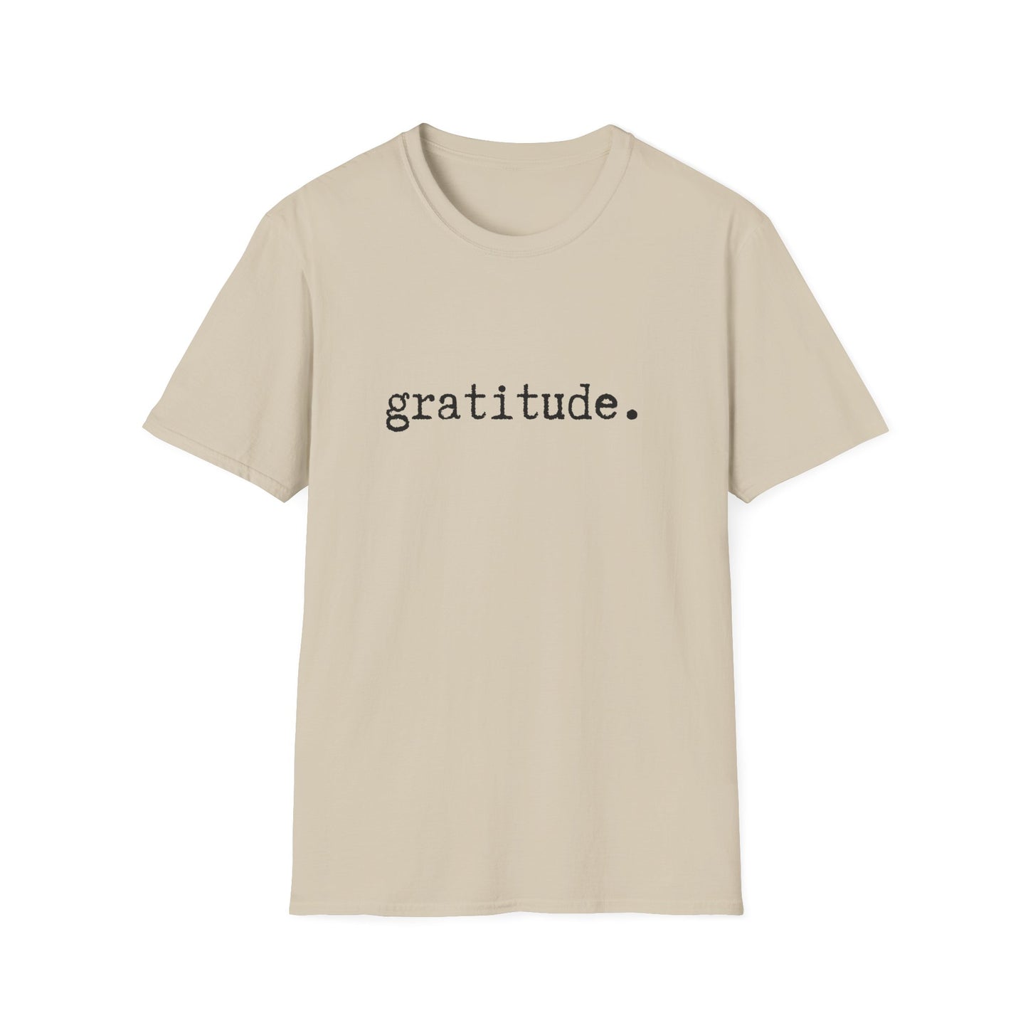 Gratitude Minimalist Softstyle Unisex T-Shirt, Thankful Appreciation Tee, Positive Vibes Shirt, Thank You Minimalist Top, Grateful Gift Idea