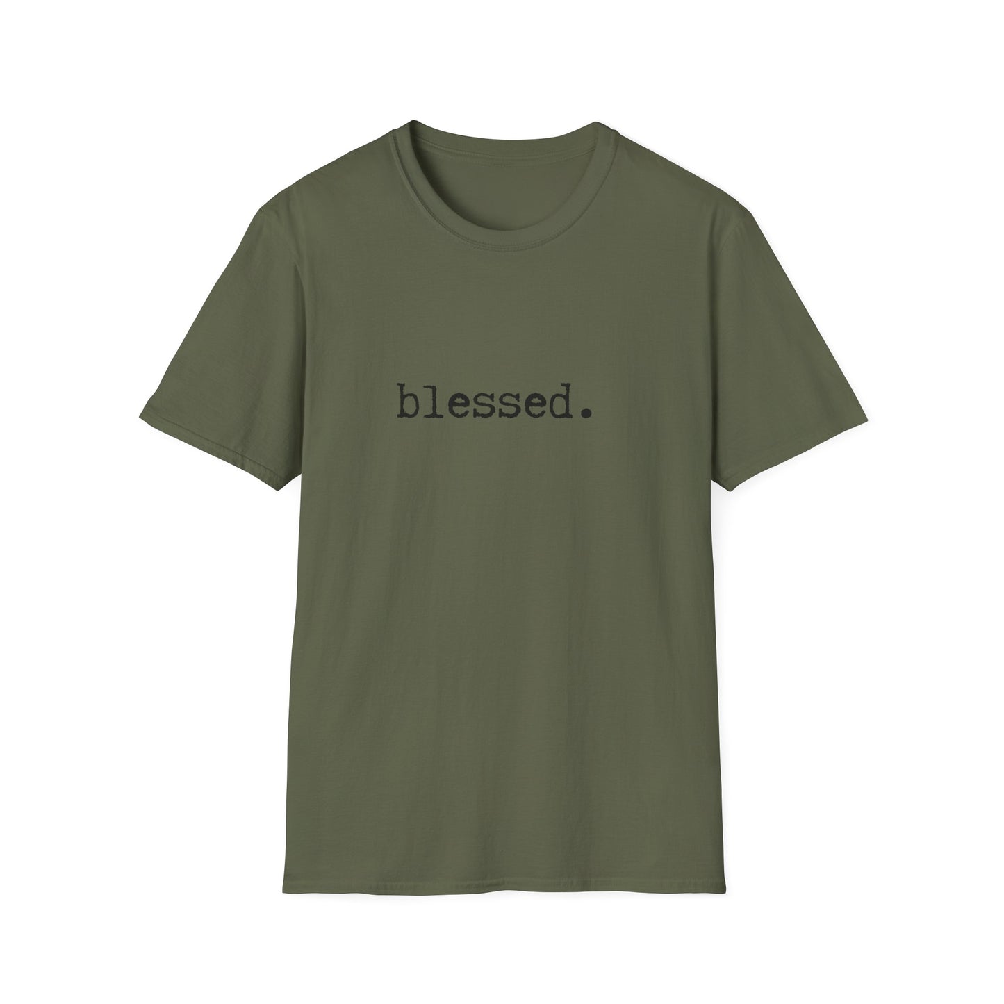 Blessed Unisex Softstyle T-Shirt, Minimalist tee, minimalist fashion, Simple message t-shirt, gift for him, gift for her, message tee