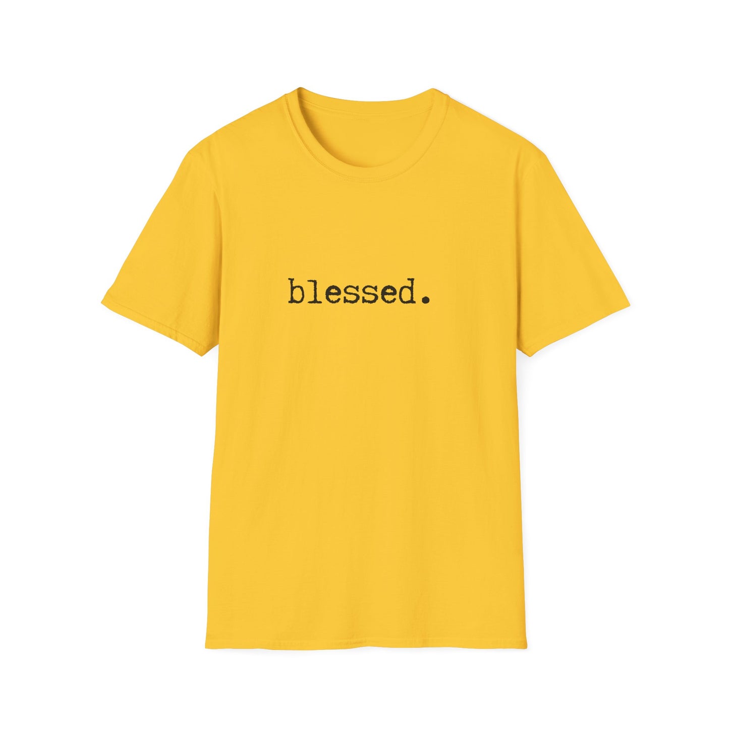 Blessed Unisex Softstyle T-Shirt, Minimalist tee, minimalist fashion, Simple message t-shirt, gift for him, gift for her, message tee