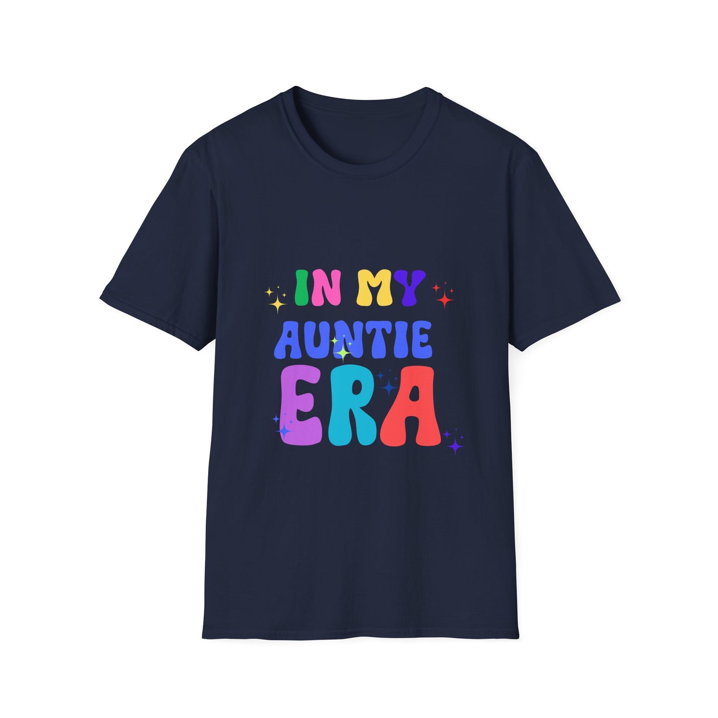 Vintage Auntie Era Unisex Softstyle T-Shirt, Retro Tee for Nostalgic Vibes, Family Reunion Gift, Hipster Shirt, Classic Aunt Apparel, 90s