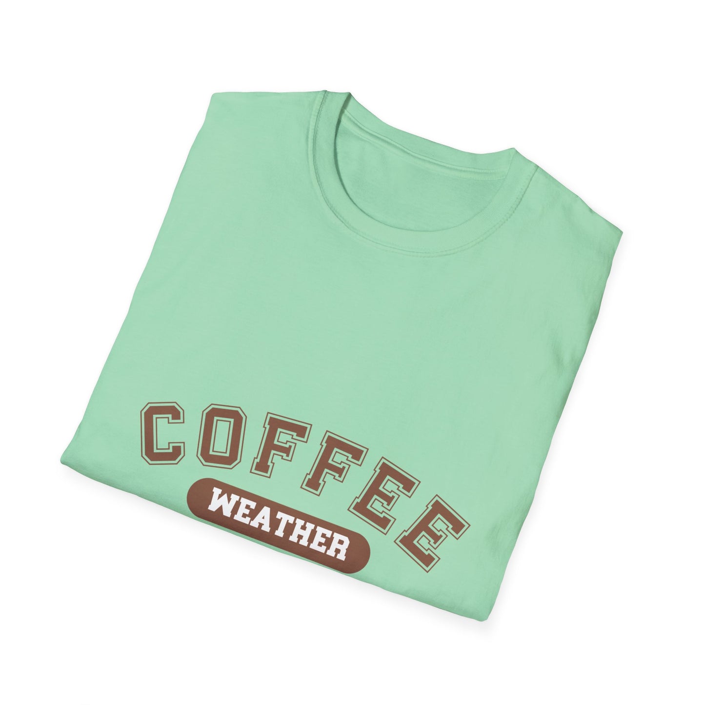 Coffee Weather Unisex T-Shirt, Coffee lover shirt, Cozy Tee, Fall fashion, Gift for coffee drinker, Coffee weather apparel