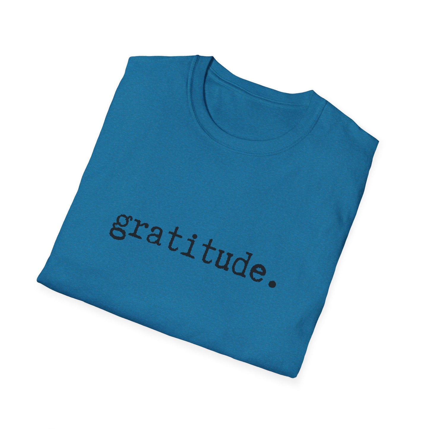 Gratitude Minimalist Softstyle Unisex T-Shirt, Thankful Appreciation Tee, Positive Vibes Shirt, Thank You Minimalist Top, Grateful Gift Idea