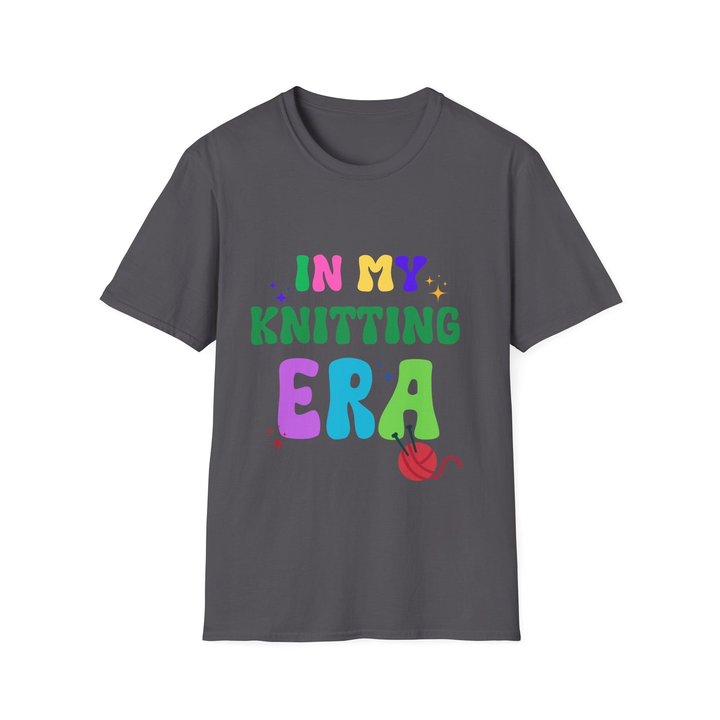 Knitting Era Unisex Softstyle T-Shirt, Knit Lover Gift Tee, Comfy Knitting Shirt, Knitter's Wardrobe Essential, Knitting Hobby Apparel
