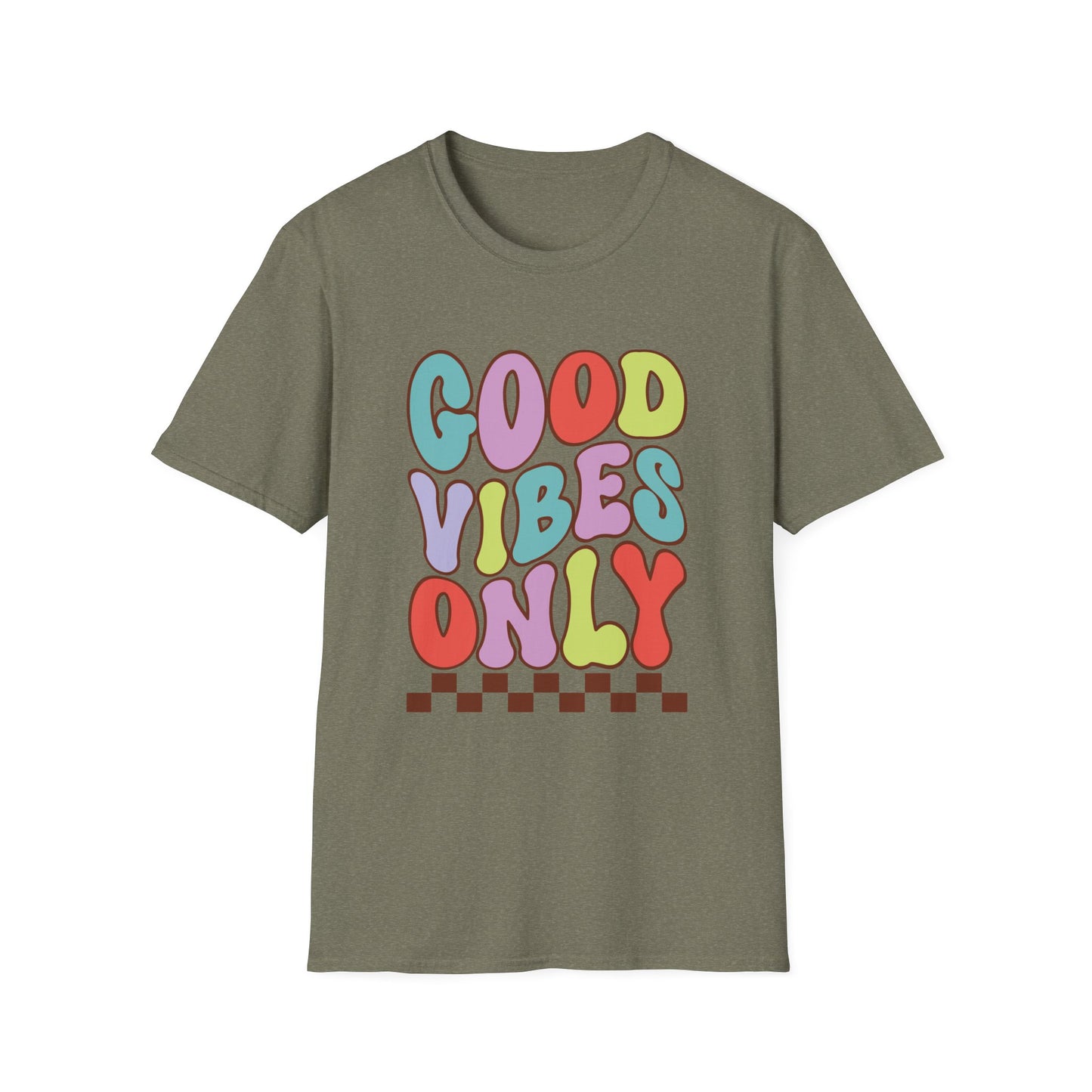 Good Vibes Only Unisex Softstyle T-Shirt, Positive Energy Tee, Inspirational Shirt, Motivational Top, Happiness Clothing