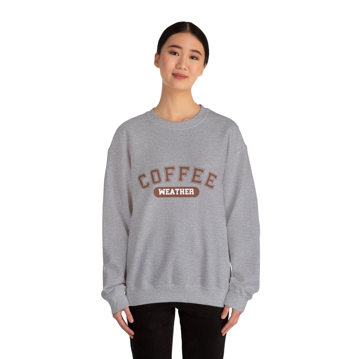 Coffee Weather Sweatshirt, Cozy Winter Jumper, Warm Fall Pullover, Gift for Coffee Lovers, Hygge Clothing, Comfy Sweater