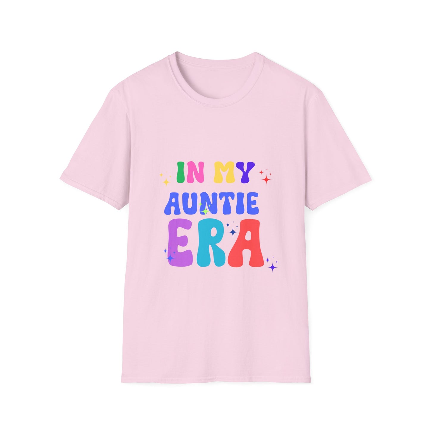 Vintage Auntie Era Unisex Softstyle T-Shirt, Retro Tee for Nostalgic Vibes, Family Reunion Gift, Hipster Shirt, Classic Aunt Apparel, 90s