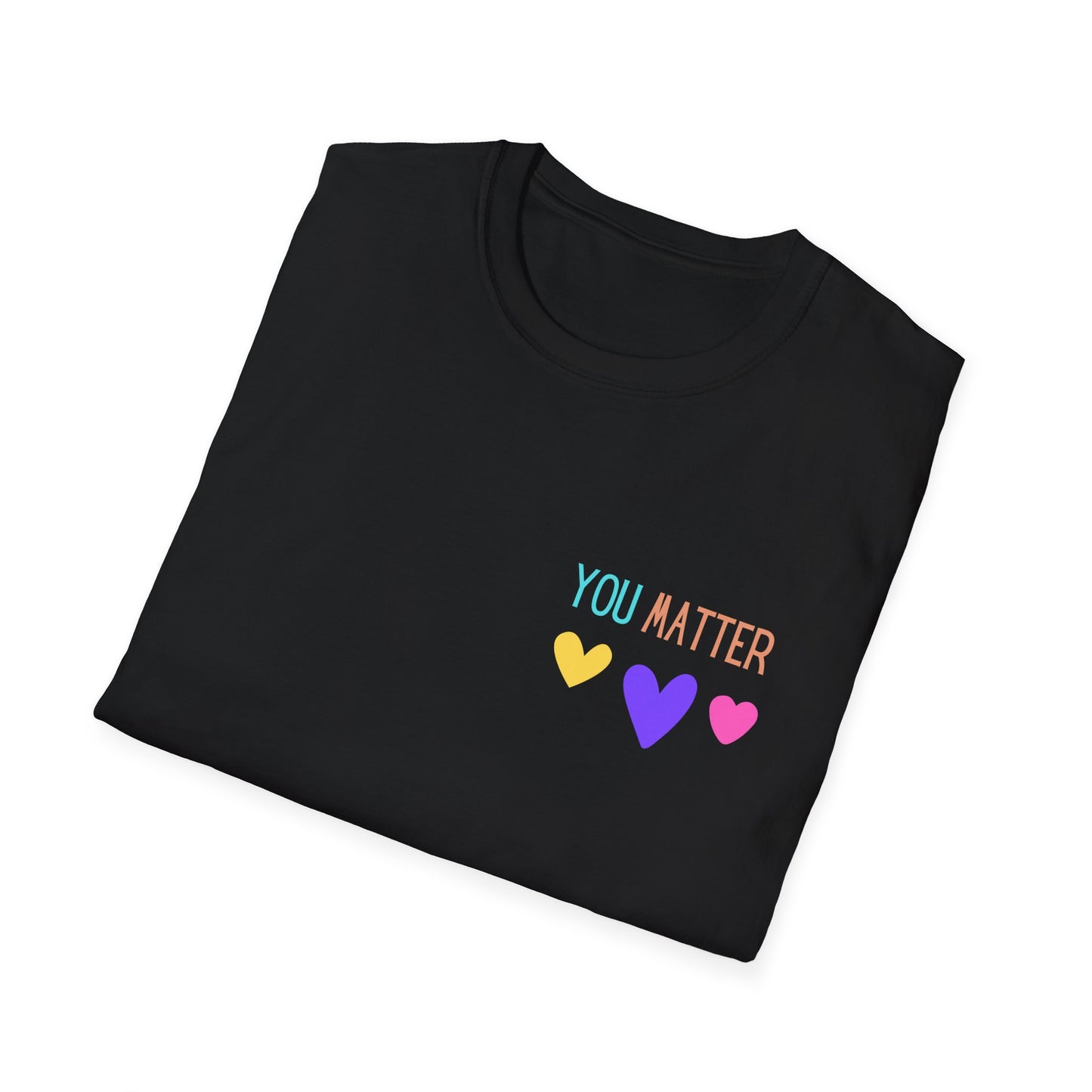 Encouraging Reminder Unisex Softstyle T-Shirt, You Matter Tee, Positive Message Shirt, Mental Health Awareness Top, Inspirational Graphic