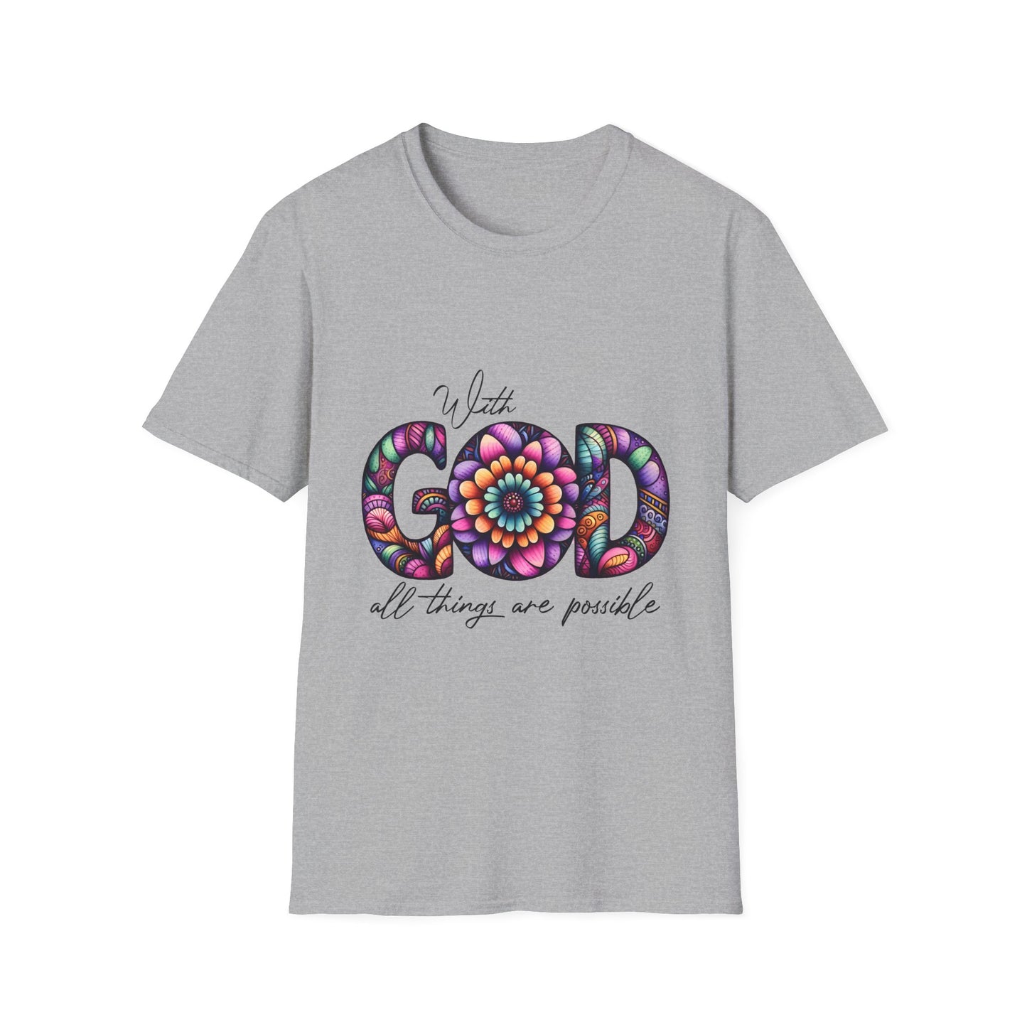 Christian Faith Inspirational Tee, Unisex Graphic Shirt, Religious Quote Apparel, Comfortable Cotton Blend Clothing, Positive Message Top