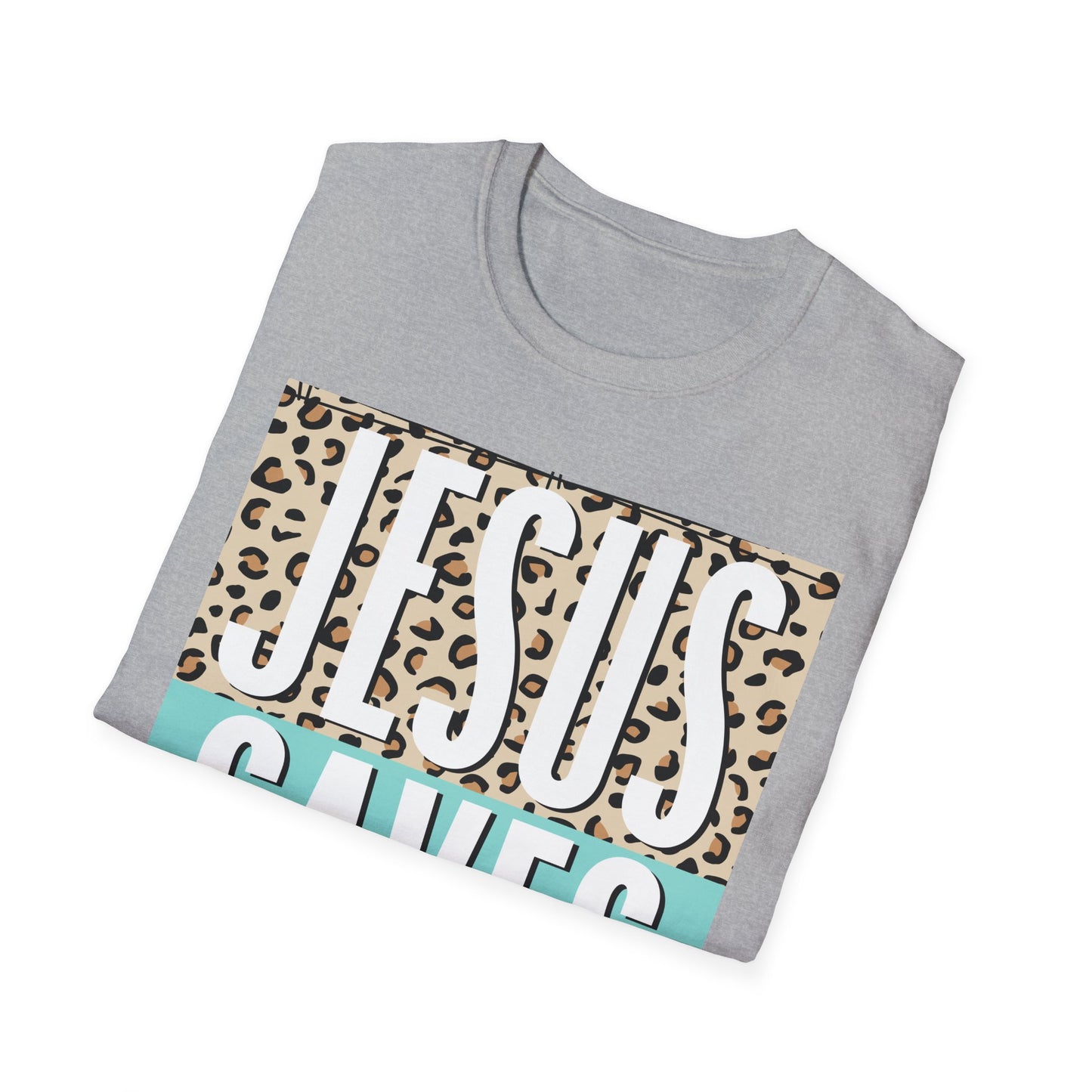 Religious Jesus Saves Unisex Softstyle T-Shirt, Christian Faith Tee, Church Gift, Inspirational Shirt, Religious Apparel