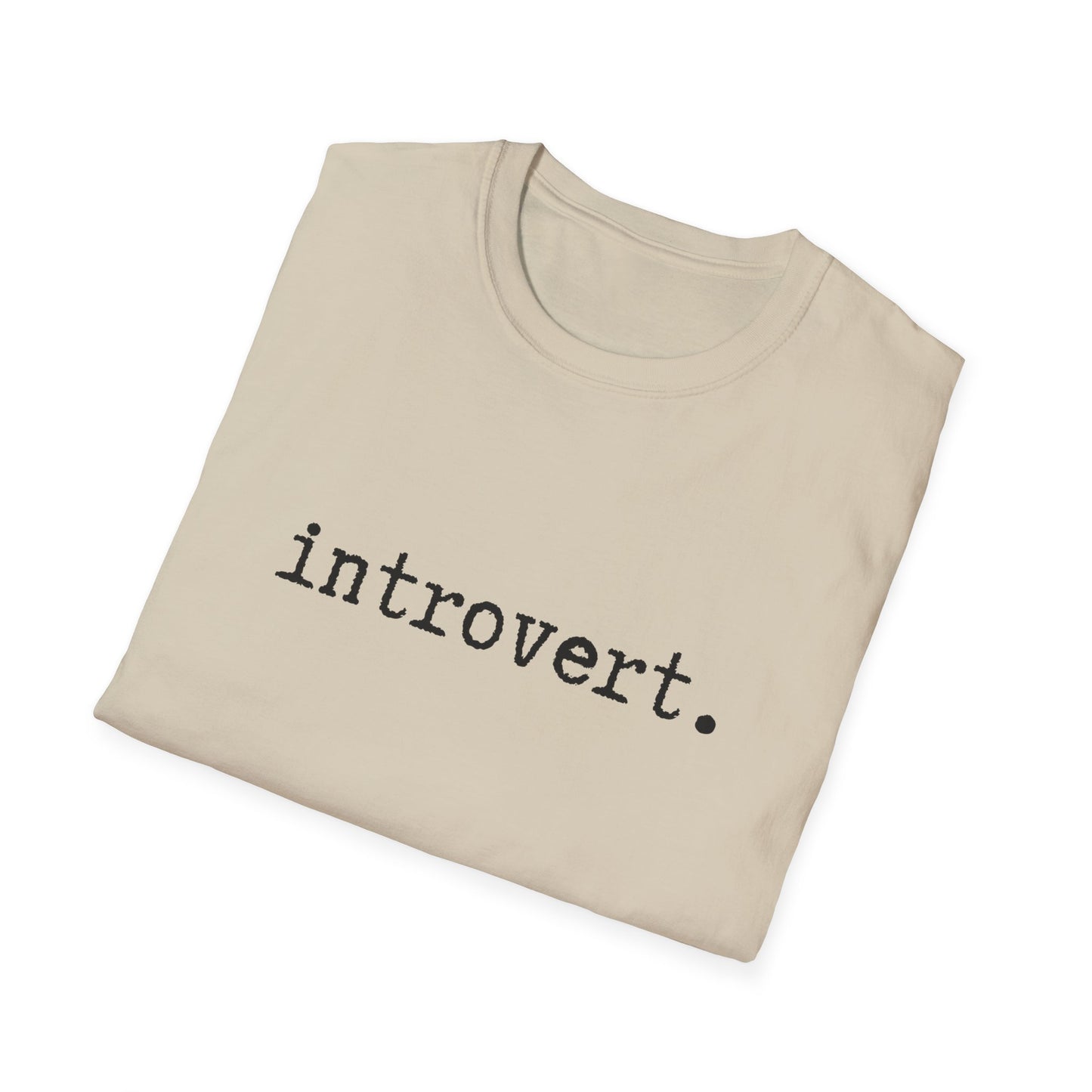 Introvert Unisex Softstyle T-Shirt, Minimalist tee, minimalist fashion, Simple message t-shirt, gift for him, gift for her, message tee