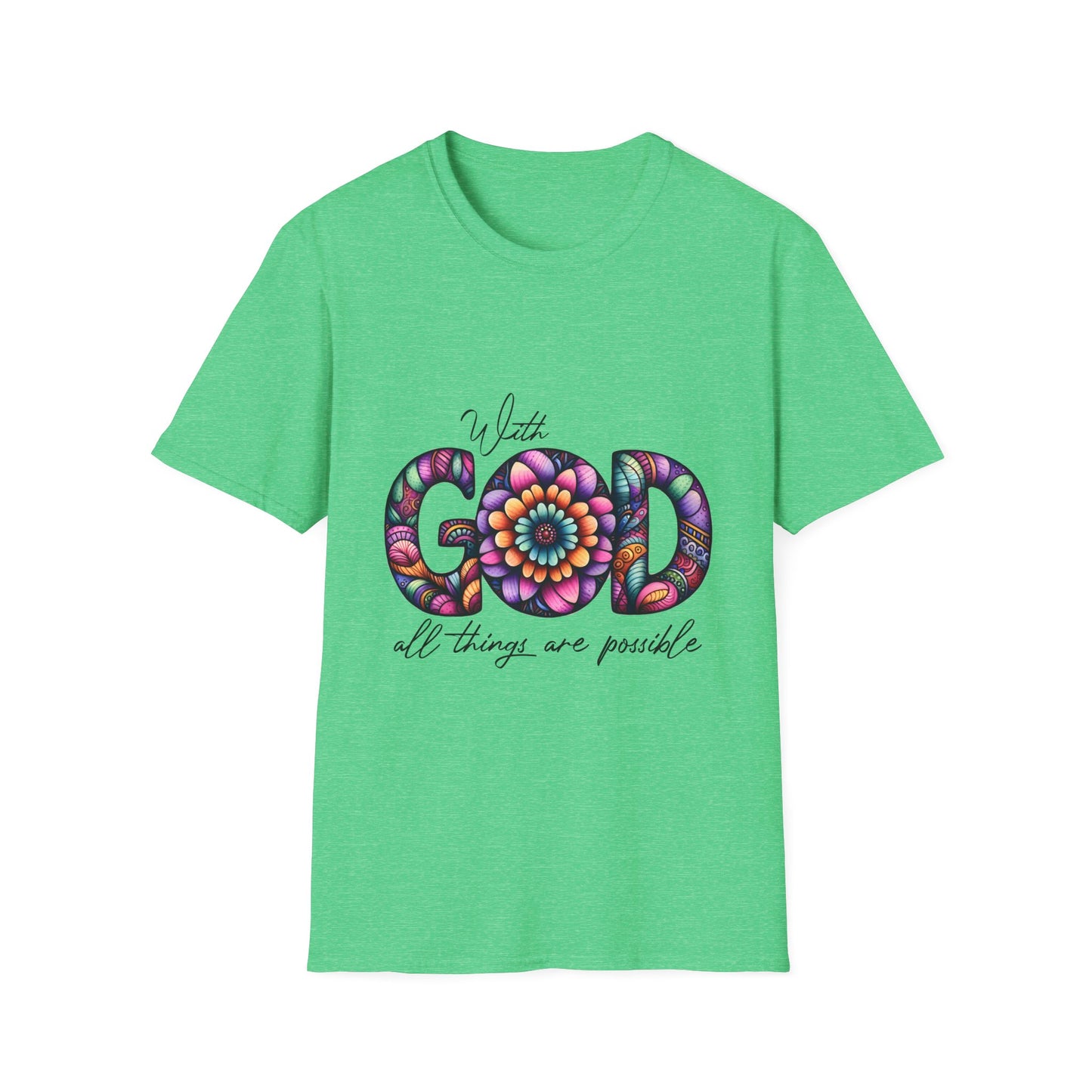 Christian Faith Inspirational Tee, Unisex Graphic Shirt, Religious Quote Apparel, Comfortable Cotton Blend Clothing, Positive Message Top