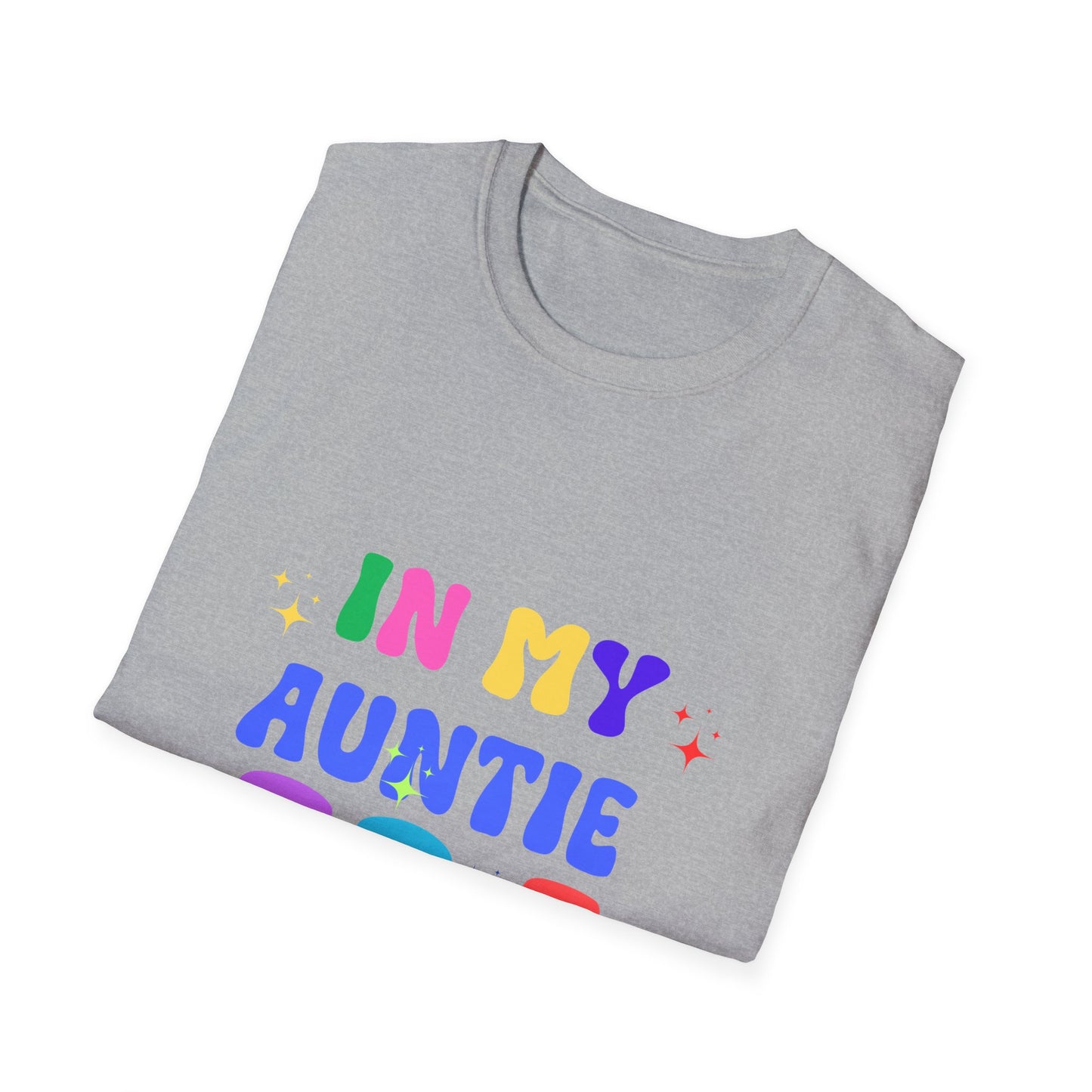 Vintage Auntie Era Unisex Softstyle T-Shirt, Retro Tee for Nostalgic Vibes, Family Reunion Gift, Hipster Shirt, Classic Aunt Apparel, 90s