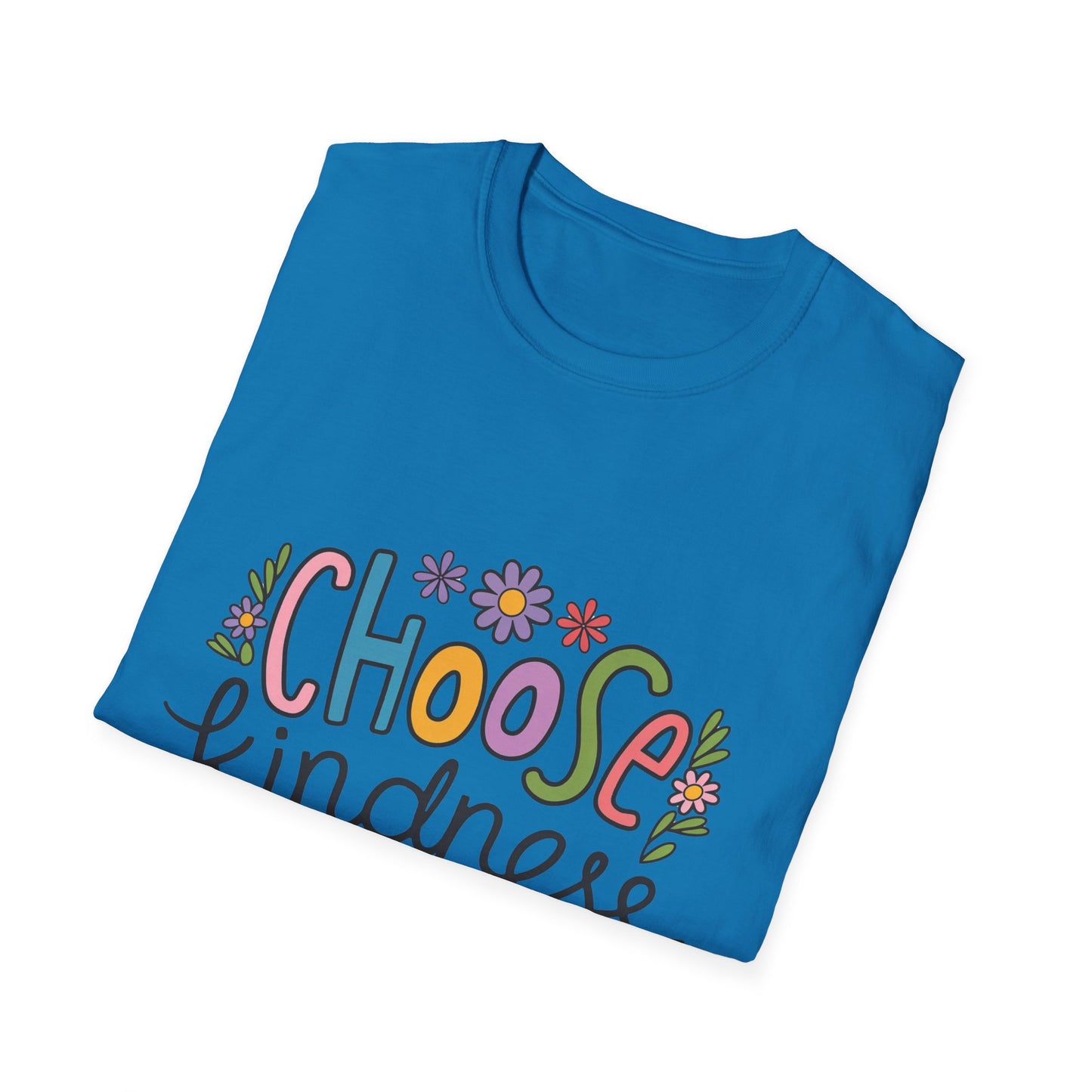 Choose Kindness Unisex Softstyle T-Shirt, Inspirational Tee, Positive Quote Shirt, Gift for Him or Her, Birthday Present