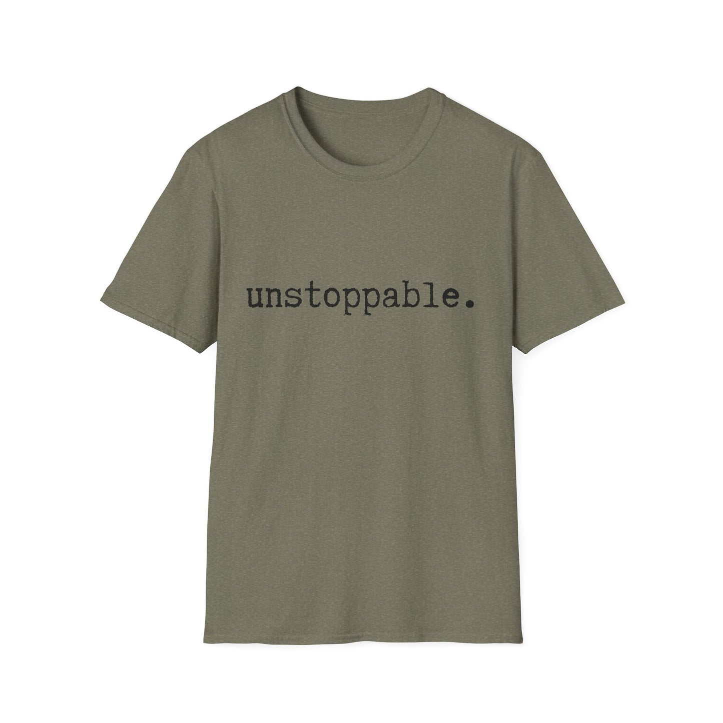 Unstoppable Unisex Softstyle T-Shirt, Minimalist tee, minimalist fashion, Simple message t-shirt, gift for him, gift for her, message tee
