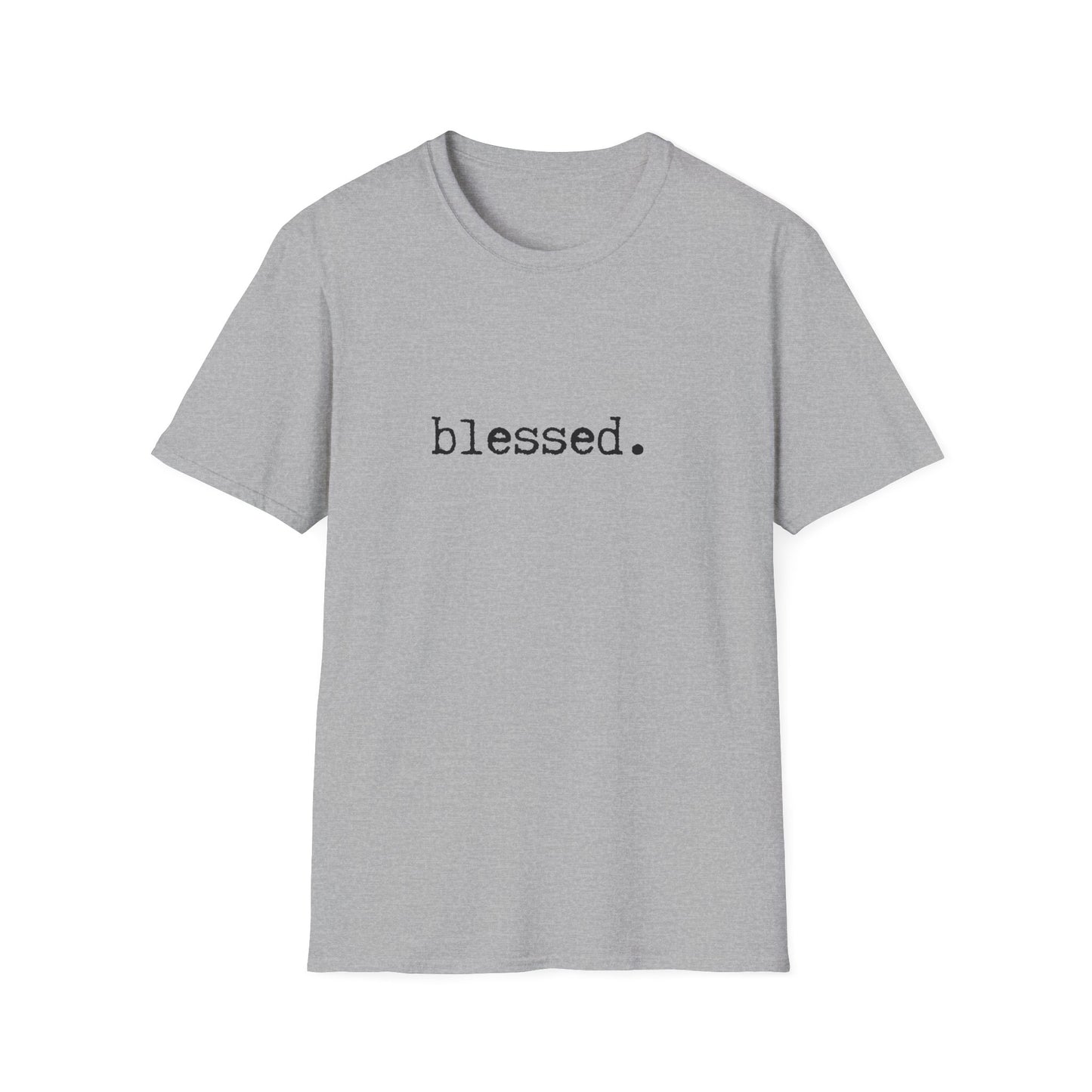 Blessed Unisex Softstyle T-Shirt, Minimalist tee, minimalist fashion, Simple message t-shirt, gift for him, gift for her, message tee