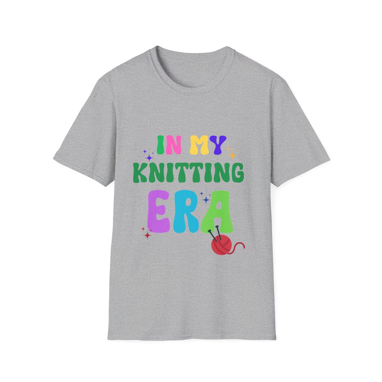 Knitting Era Unisex Softstyle T-Shirt, Knit Lover Gift Tee, Comfy Knitting Shirt, Knitter's Wardrobe Essential, Knitting Hobby Apparel