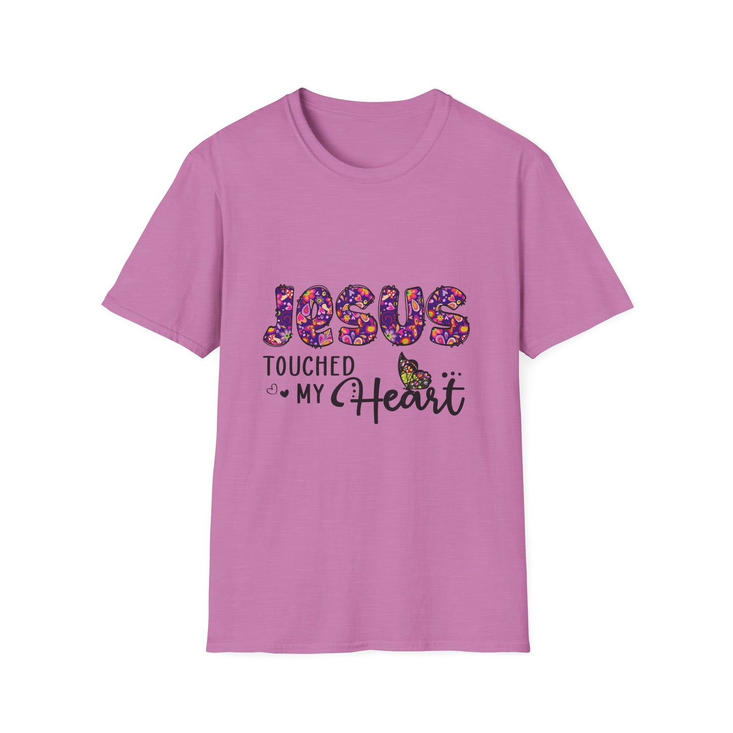 Jesus Touched My Heart Unisex T-Shirt, Spiritual Tee, Christian Gift, Inspirational Shirt, Faith Clothing
