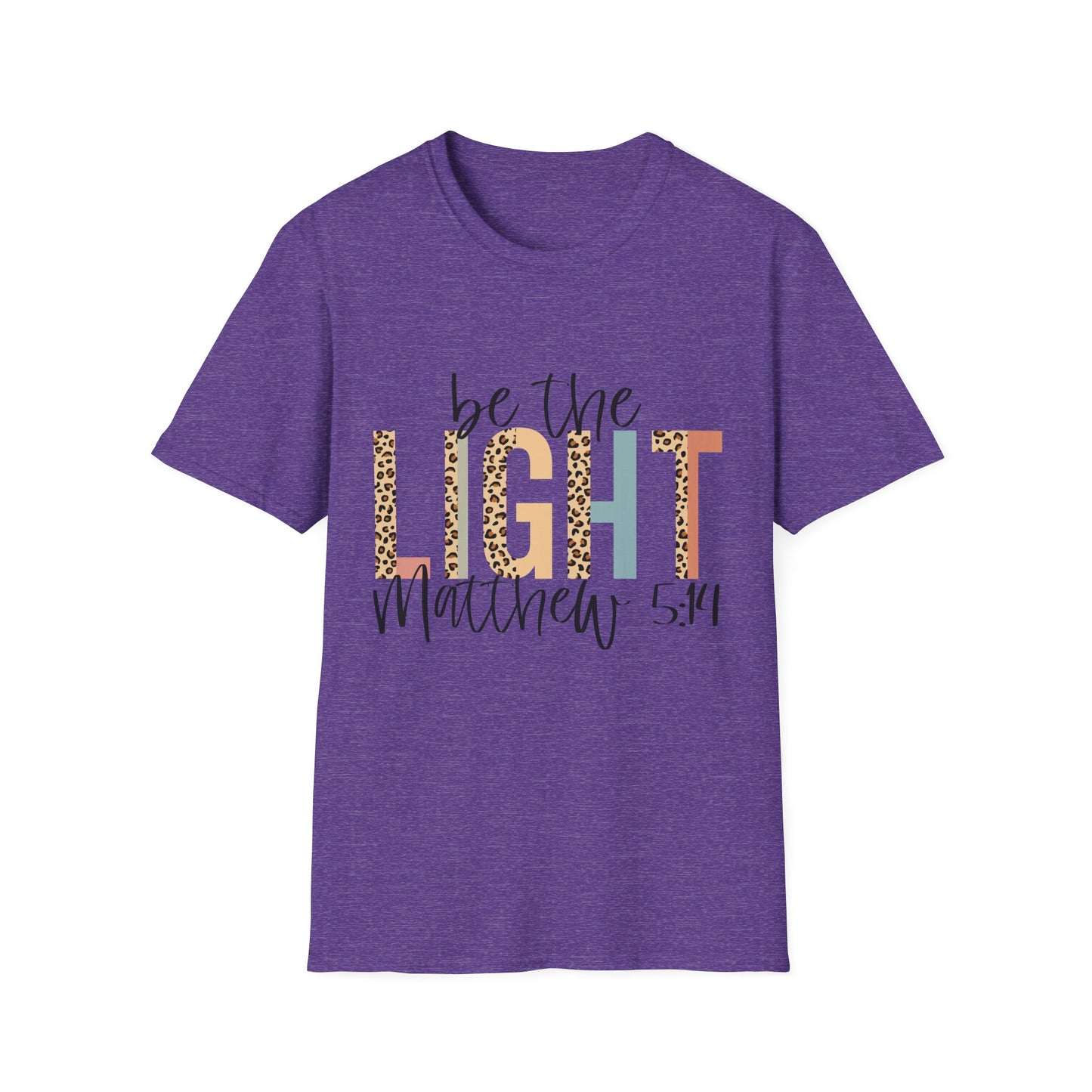 Religious Scripture Unisex T-Shirt, Inspirational Christian Tee, Be the Light Bible Verse Shirt, Matthew 5:14 Clothing, Spiritual Gift Top
