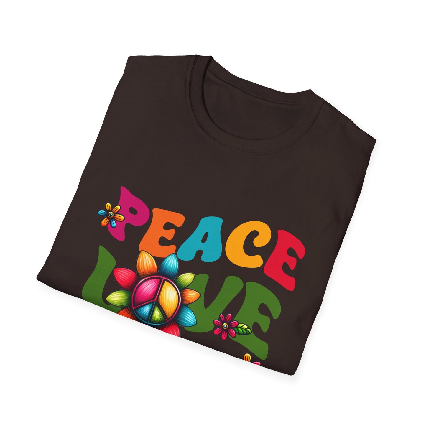 Christian Peace Love Jesus Unisex Softstyle T-Shirt, Religious Faith Tee, Christian Gift, Inspirational Shirt, Religious Apparel, Christian
