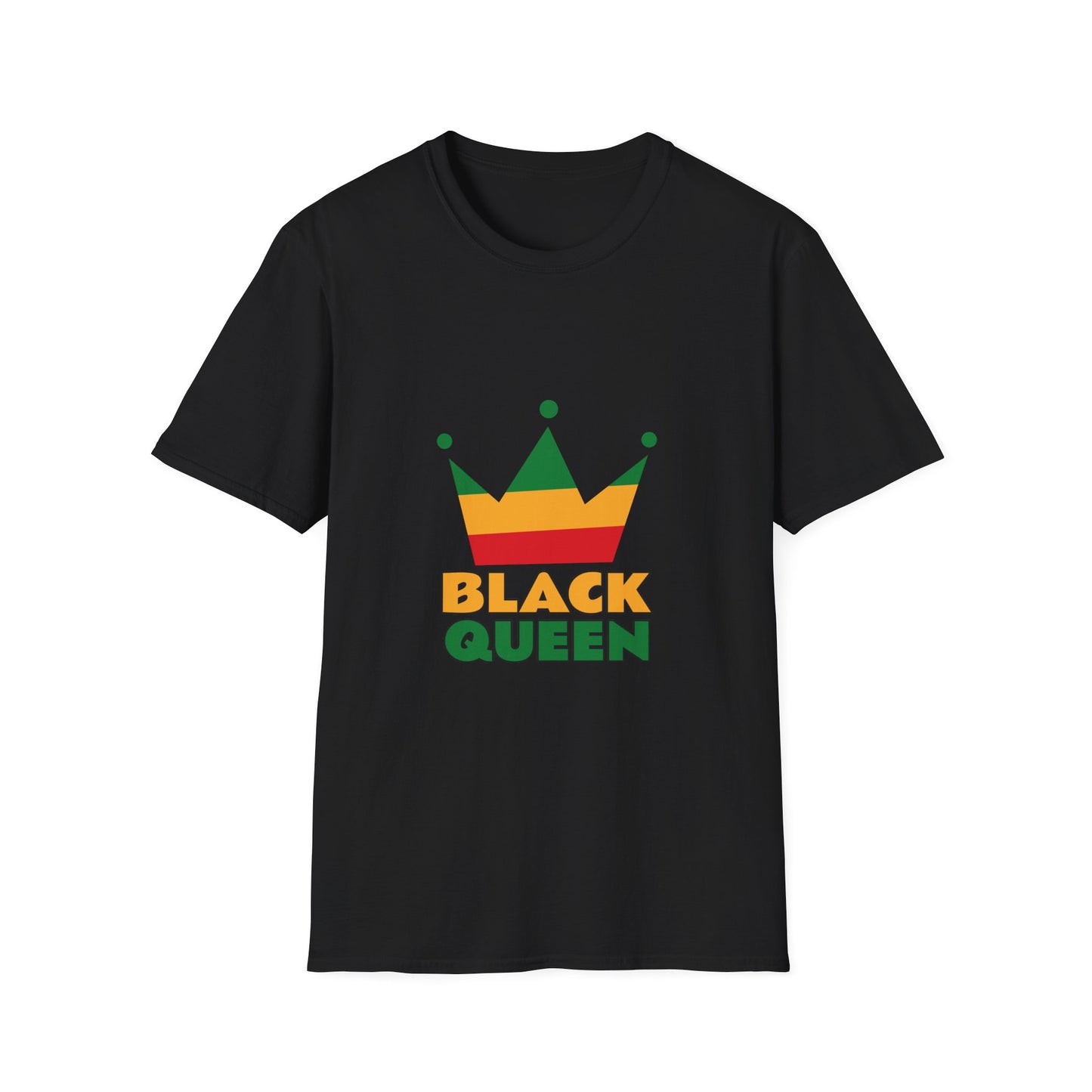 Black Queen Unisex Softstyle T-Shirt, Black Pride Shirt, African Heritage Top, empowering women, African Heritage Shirt, Black Lives Matter