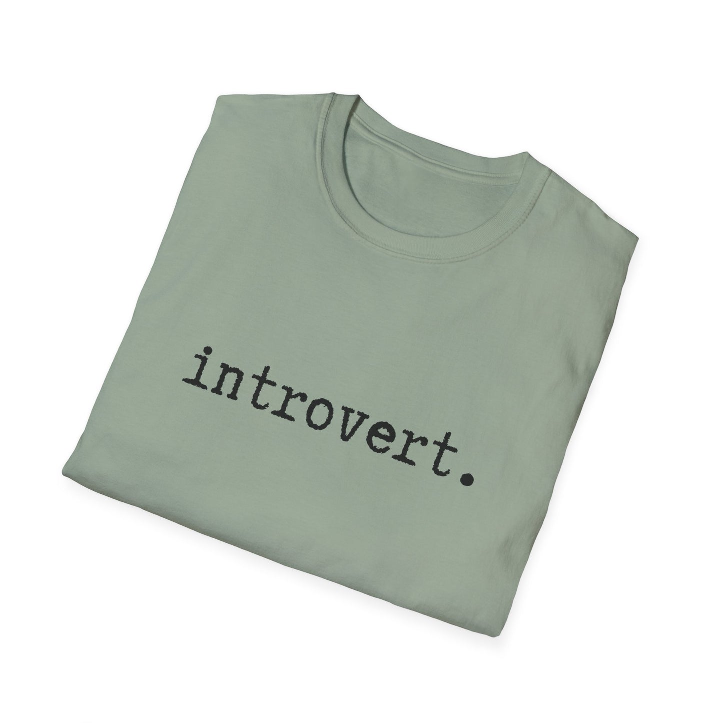 Introvert Unisex Softstyle T-Shirt, Minimalist tee, minimalist fashion, Simple message t-shirt, gift for him, gift for her, message tee