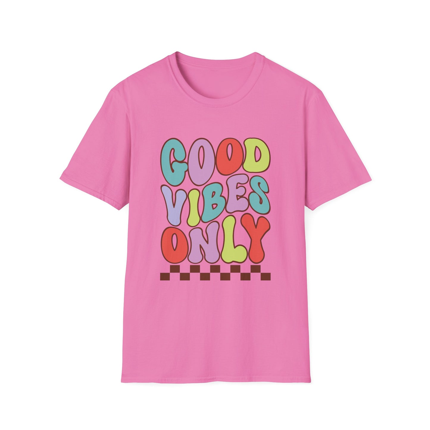 Good Vibes Only Unisex Softstyle T-Shirt, Positive Energy Tee, Inspirational Shirt, Motivational Top, Happiness Clothing