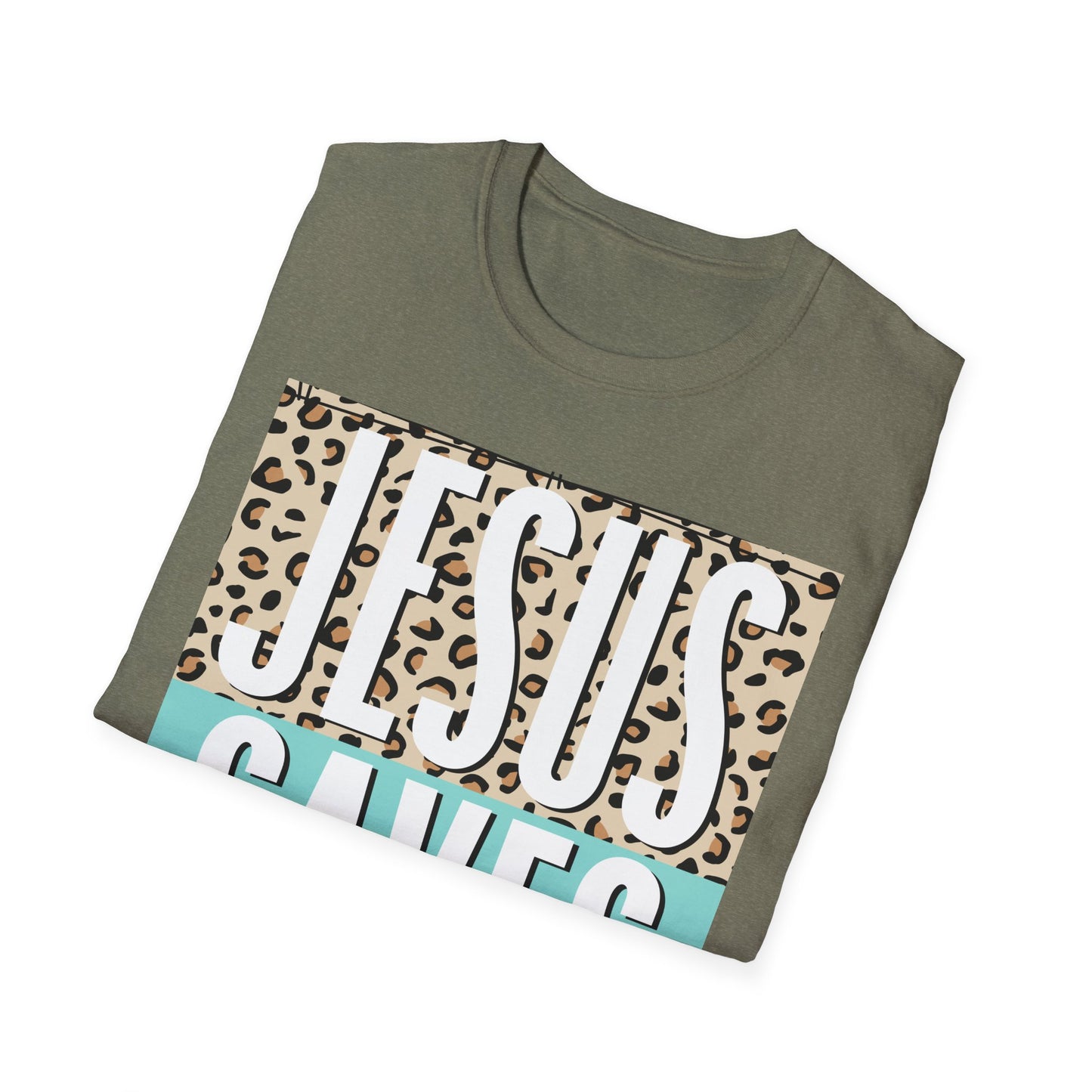 Religious Jesus Saves Unisex Softstyle T-Shirt, Christian Faith Tee, Church Gift, Inspirational Shirt, Religious Apparel