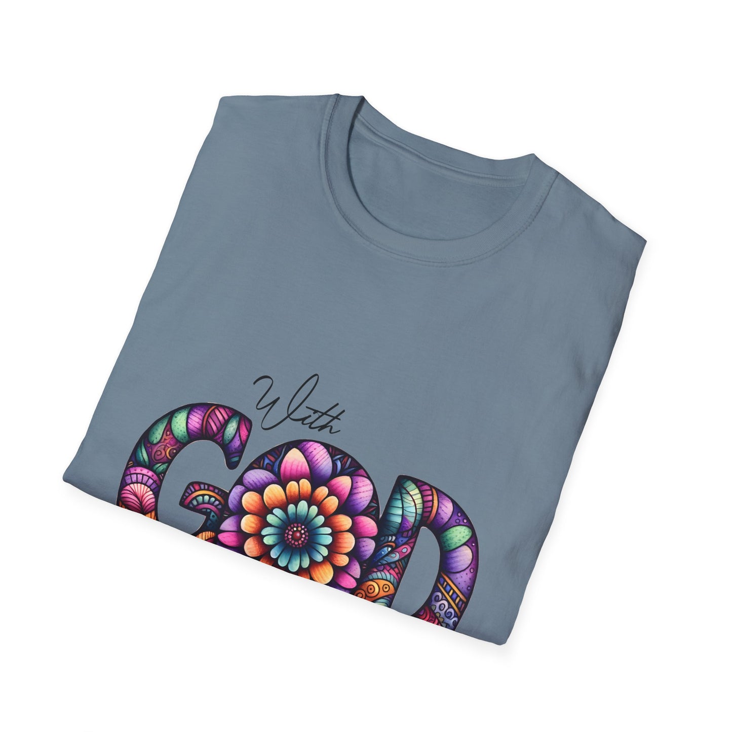 Christian Faith Inspirational Tee, Unisex Graphic Shirt, Religious Quote Apparel, Comfortable Cotton Blend Clothing, Positive Message Top