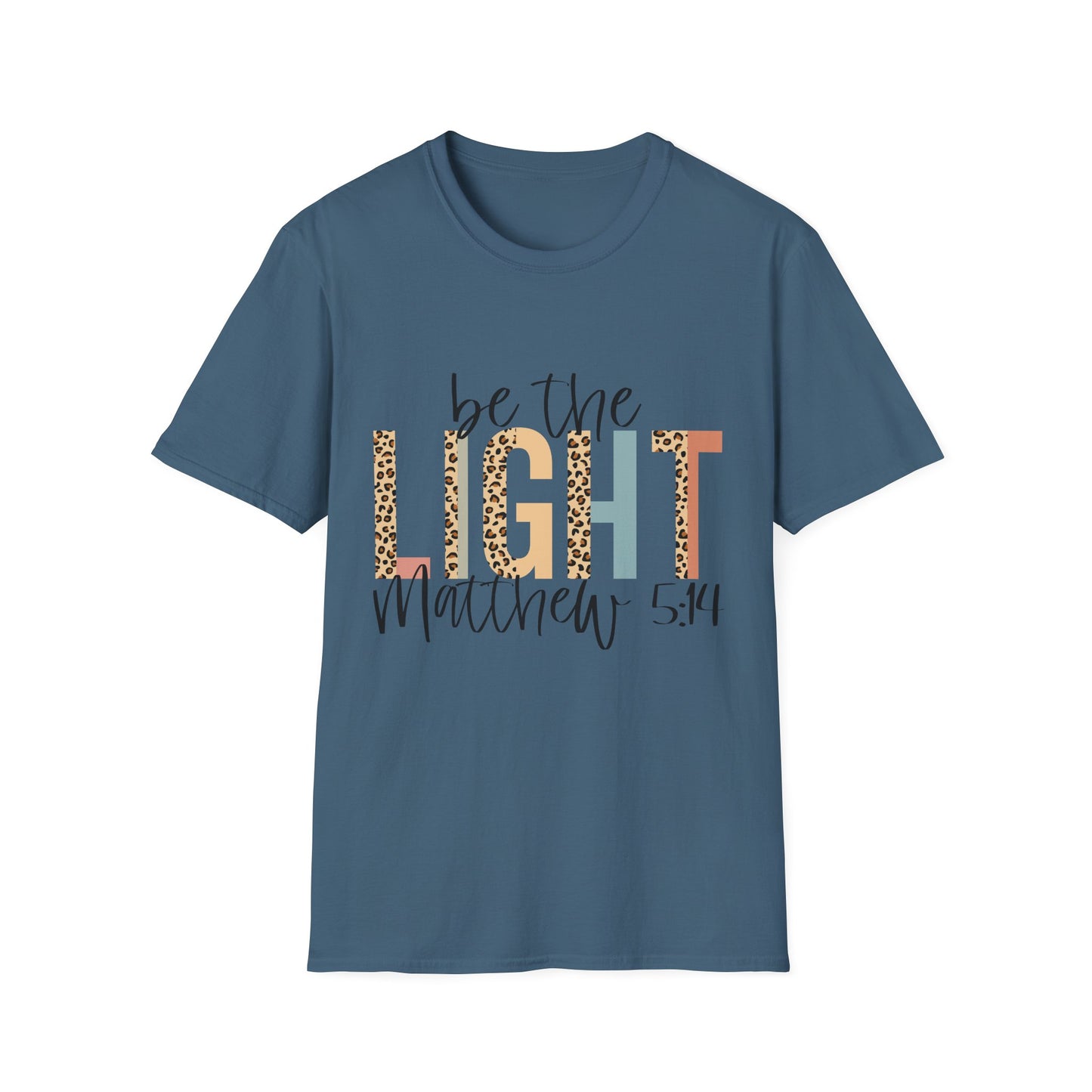 Religious Scripture Unisex T-Shirt, Inspirational Christian Tee, Be the Light Bible Verse Shirt, Matthew 5:14 Clothing, Spiritual Gift Top