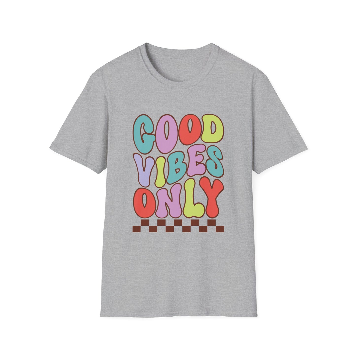 Good Vibes Only Unisex Softstyle T-Shirt, Positive Energy Tee, Inspirational Shirt, Motivational Top, Happiness Clothing