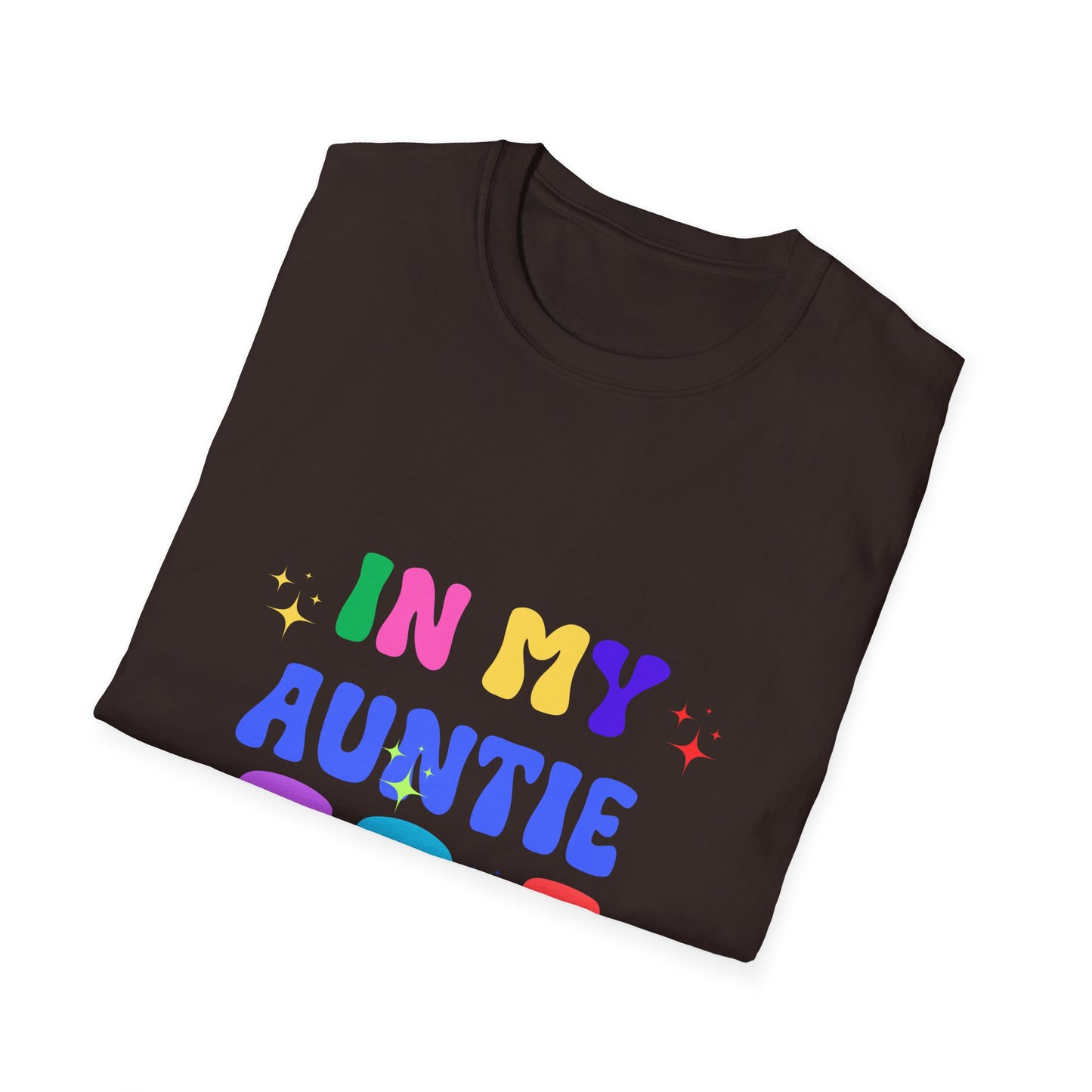 Vintage Auntie Era Unisex Softstyle T-Shirt, Retro Tee for Nostalgic Vibes, Family Reunion Gift, Hipster Shirt, Classic Aunt Apparel, 90s