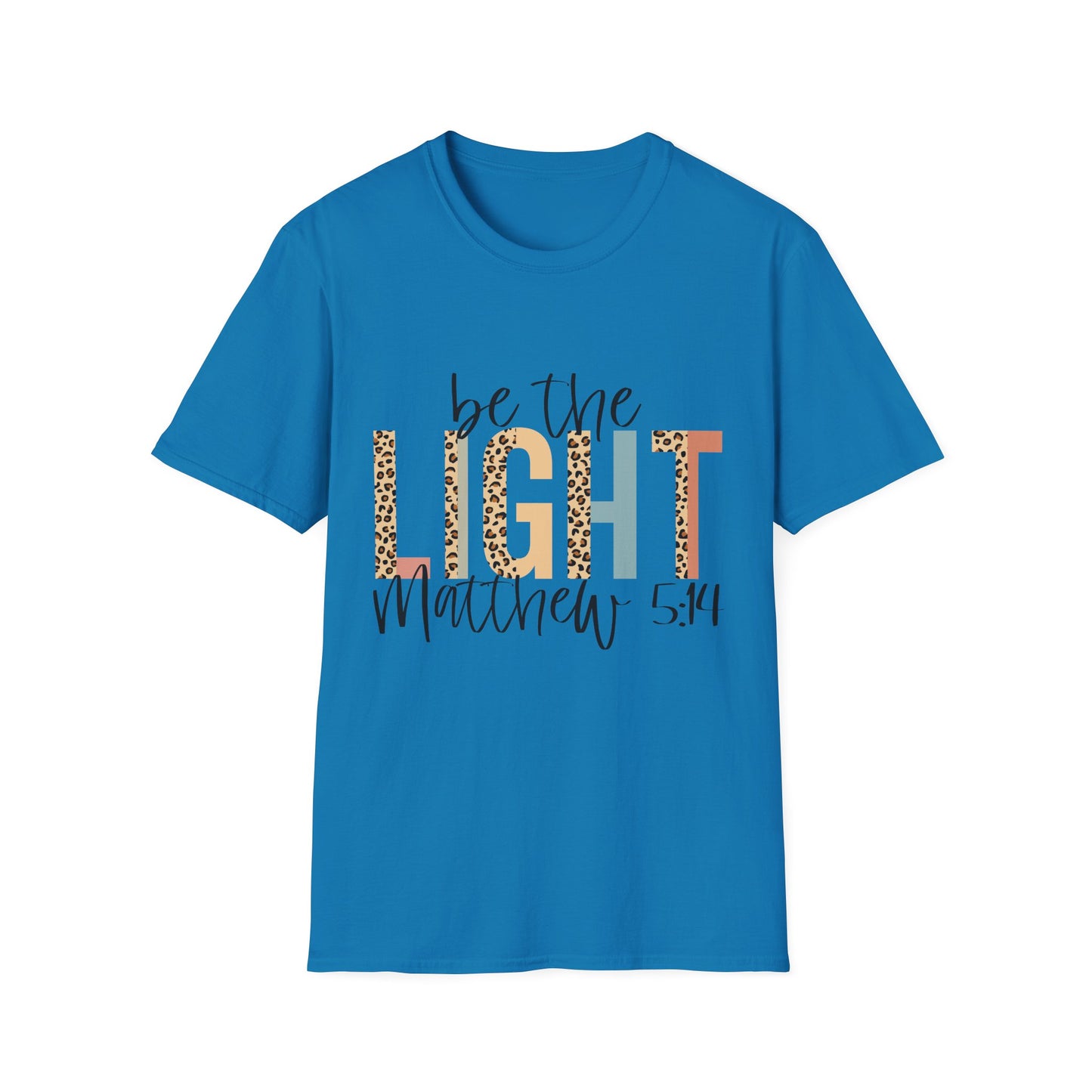 Religious Scripture Unisex T-Shirt, Inspirational Christian Tee, Be the Light Bible Verse Shirt, Matthew 5:14 Clothing, Spiritual Gift Top